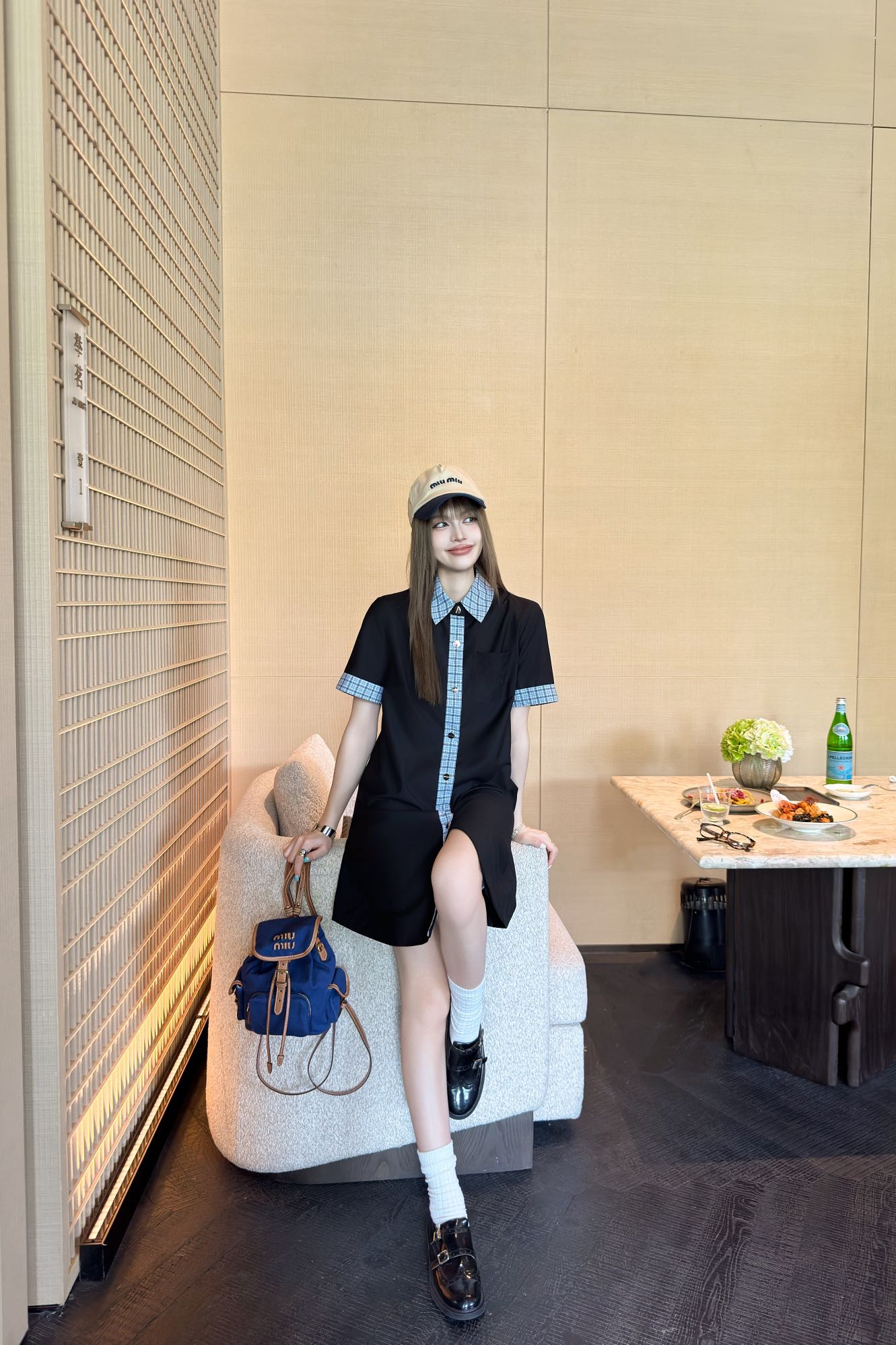 Miu Miu 2025SS Black Shirt Dress - Imported Fabric, Delicate Details 2 i1747058406438 8974 0 1