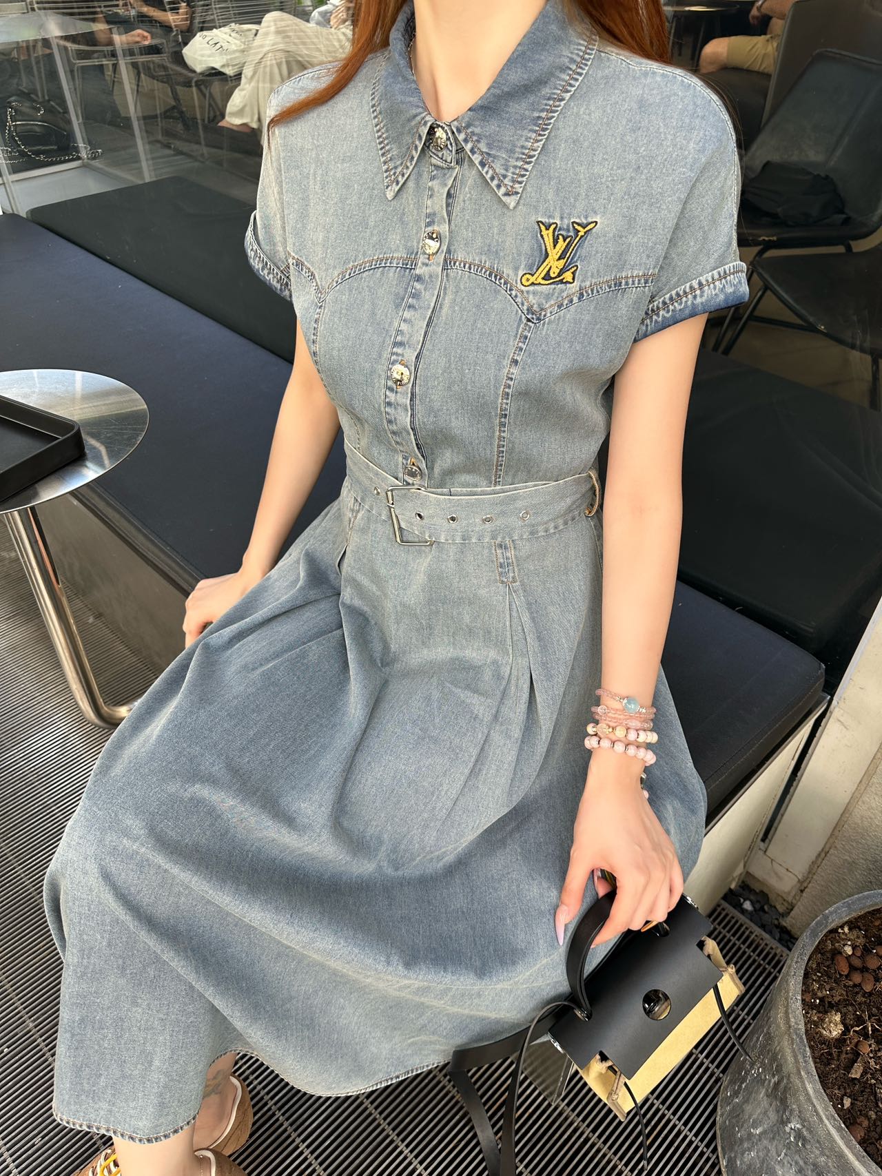 Louis Vuitton 2025SS Denim Midi Dress with Belt - Soft, Stylish, and Versatile 6 i1753627404355 3932 0 5