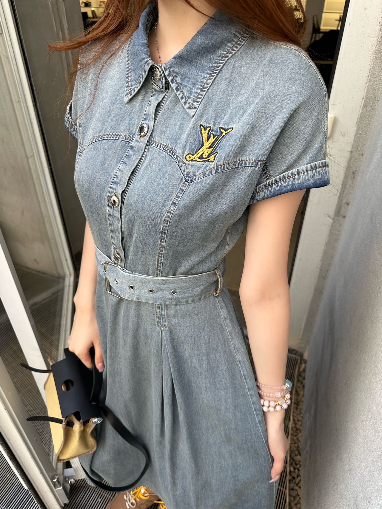 Louis Vuitton 2025SS Denim Midi Dress with Belt - Soft, Stylish, and Versatile 5 i1753627404357 4945 0 4