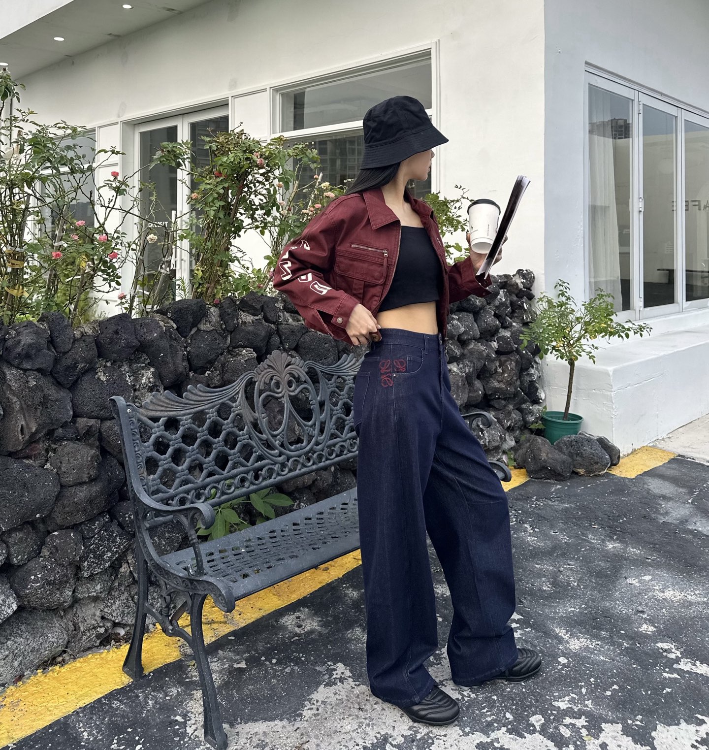 Side Embroidery Logo Wide Leg Jeans Y2k High Waist Denim Pants 3 i1755437161983 5007 0 2