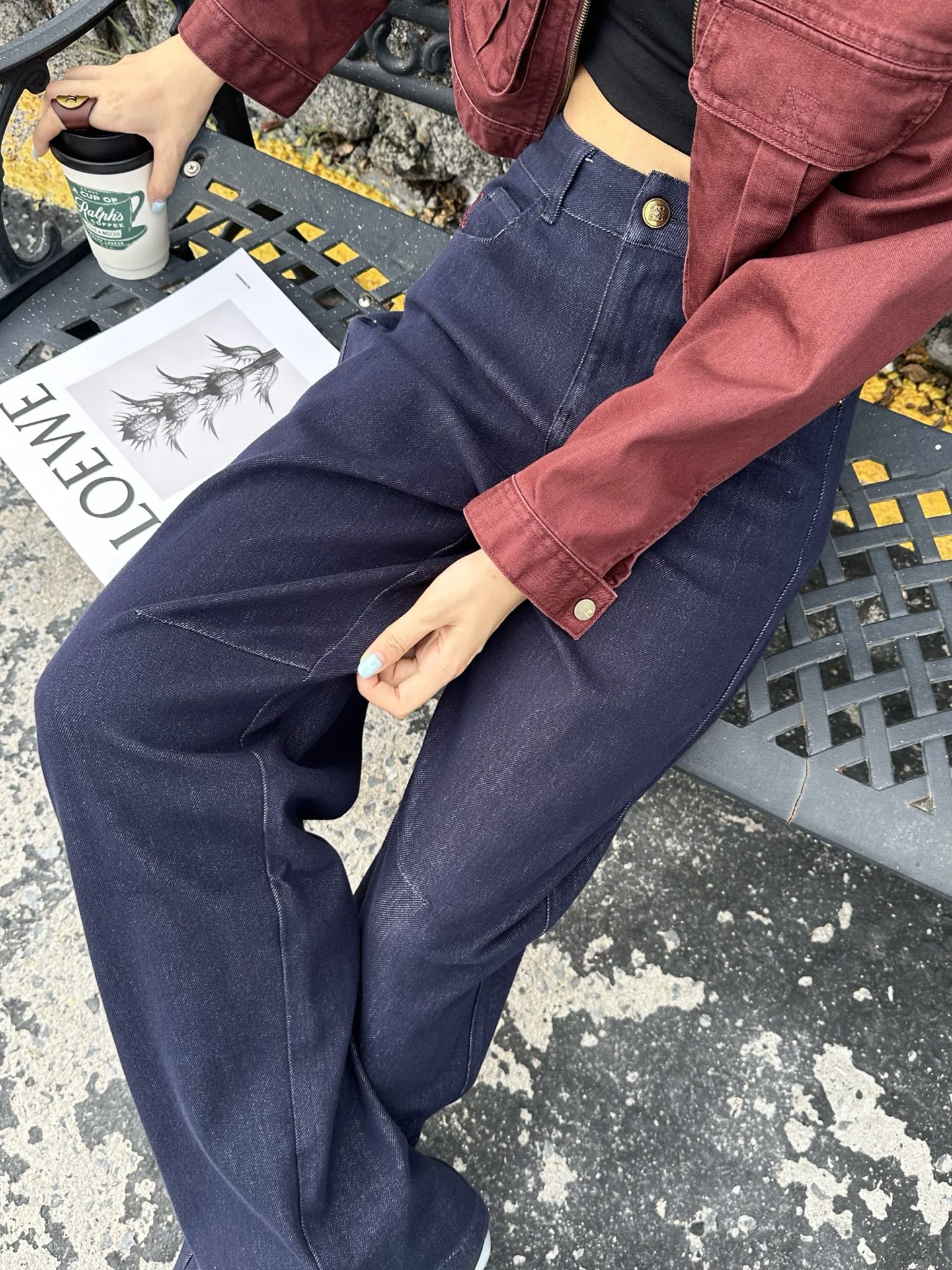 Side Embroidery Logo Wide Leg Jeans Y2k High Waist Denim Pants 7 i1755437164967 4390 0 6