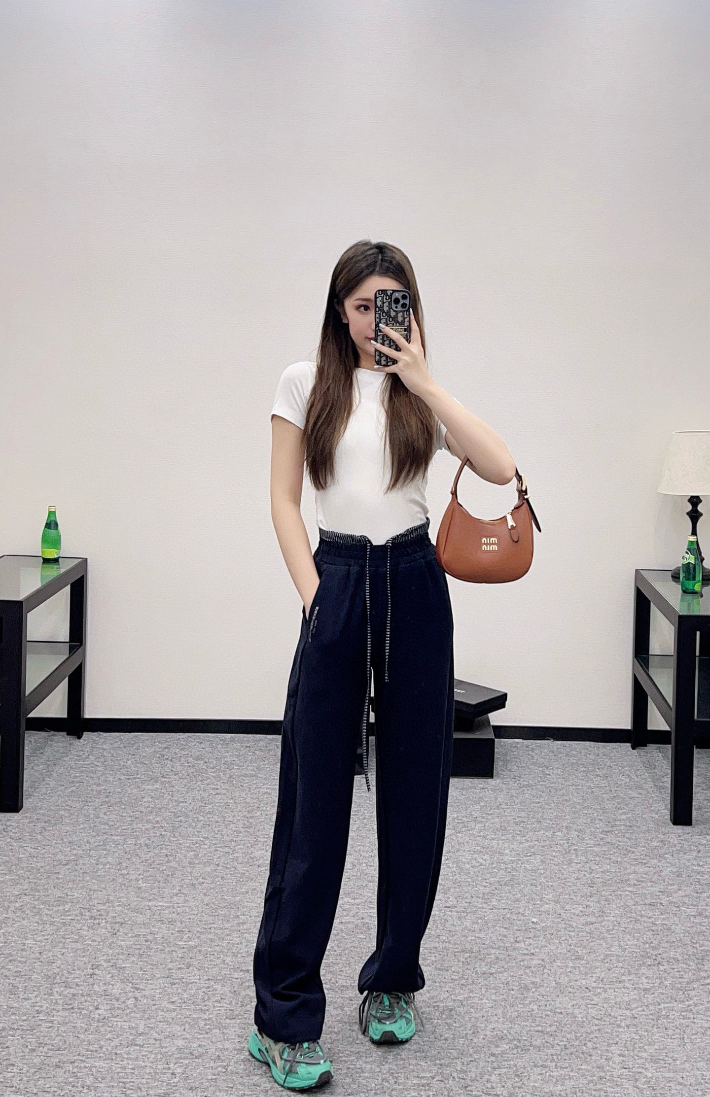 Alexander Wang Women's High Waist Contrast-Trimmed Wide Leg Trousers 1 i1755521099186 9206 0 0