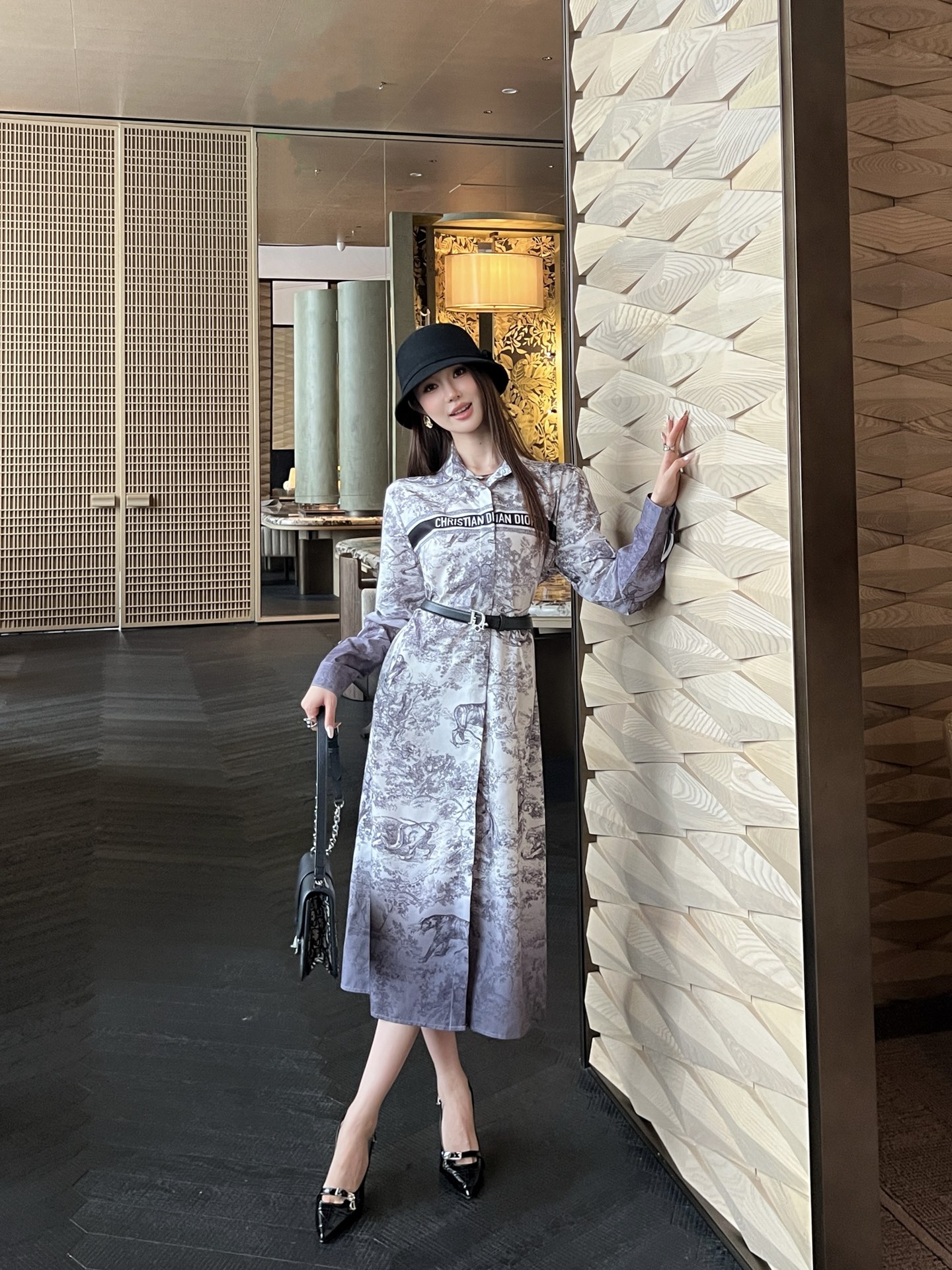 DIO* Letter Gradient Pattern Dress With Belt - Exclusive Design 1 i1755964854187 3463 0 0