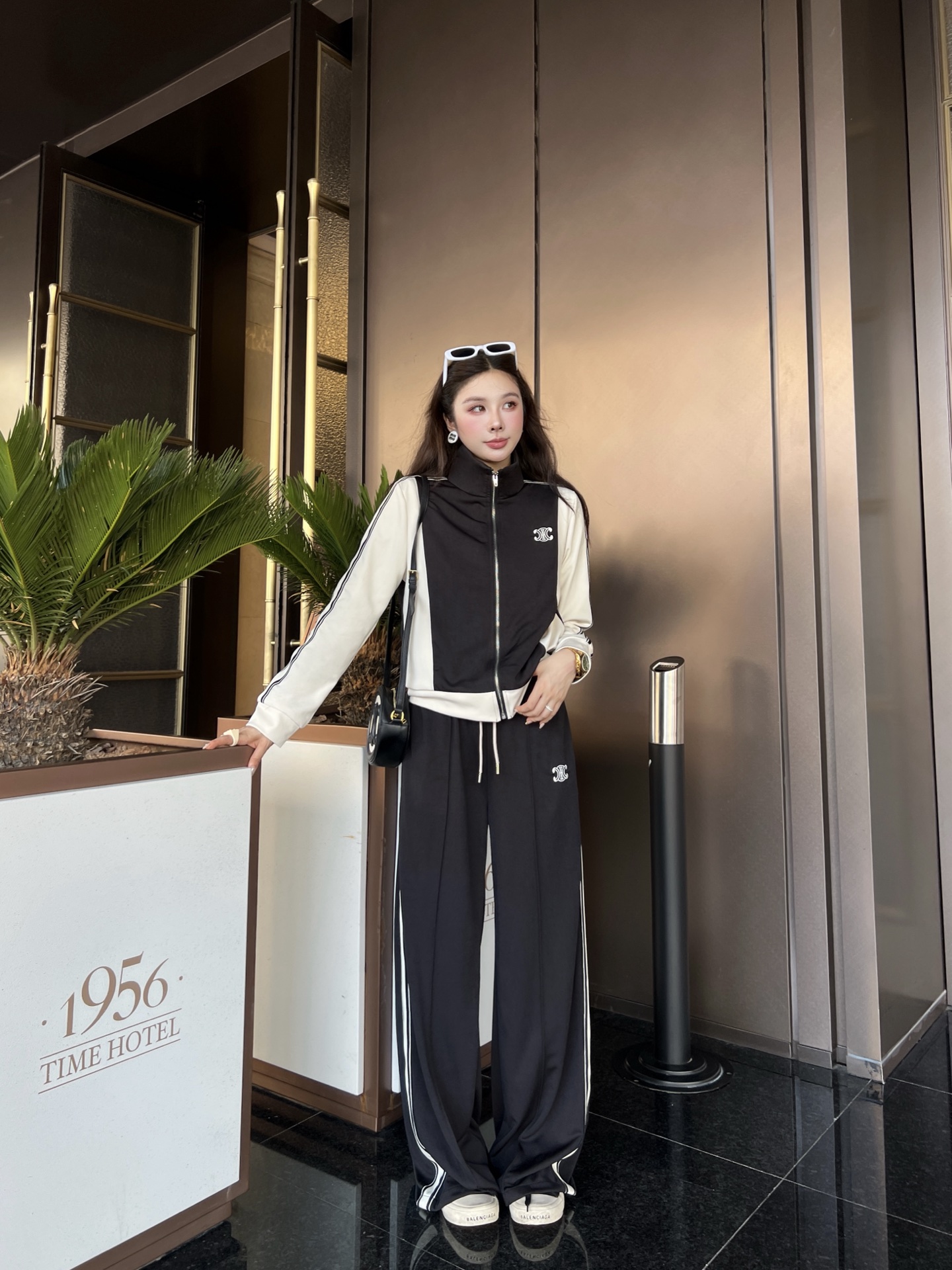 Celine Color Block Tracksuit - Designer Inspired Women's Two Piece Set