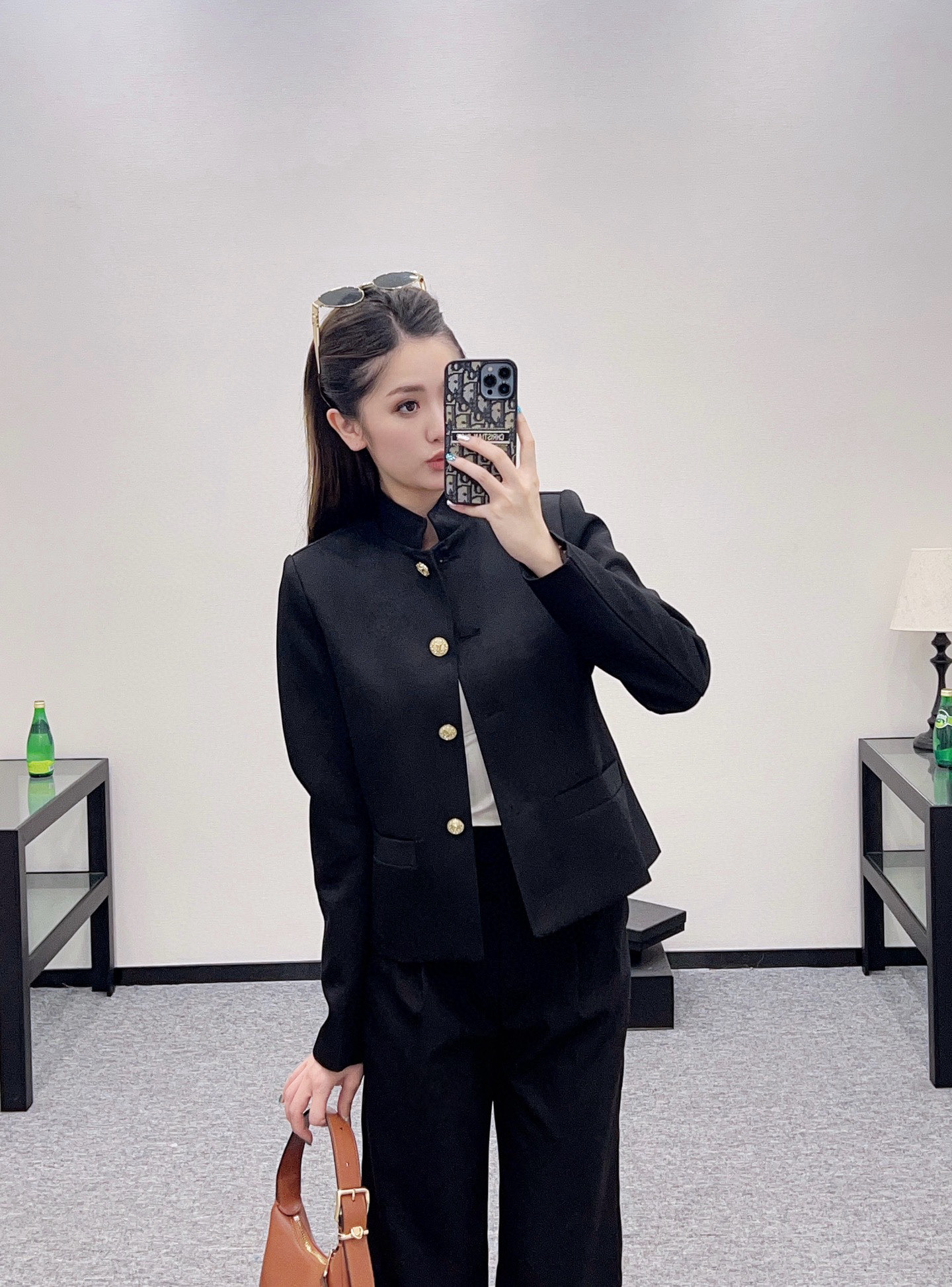 Louis Vuitton Women's Black Wool Suit Set Slim Fit Formal Occasion 1 i1756652533678 5204 0 0