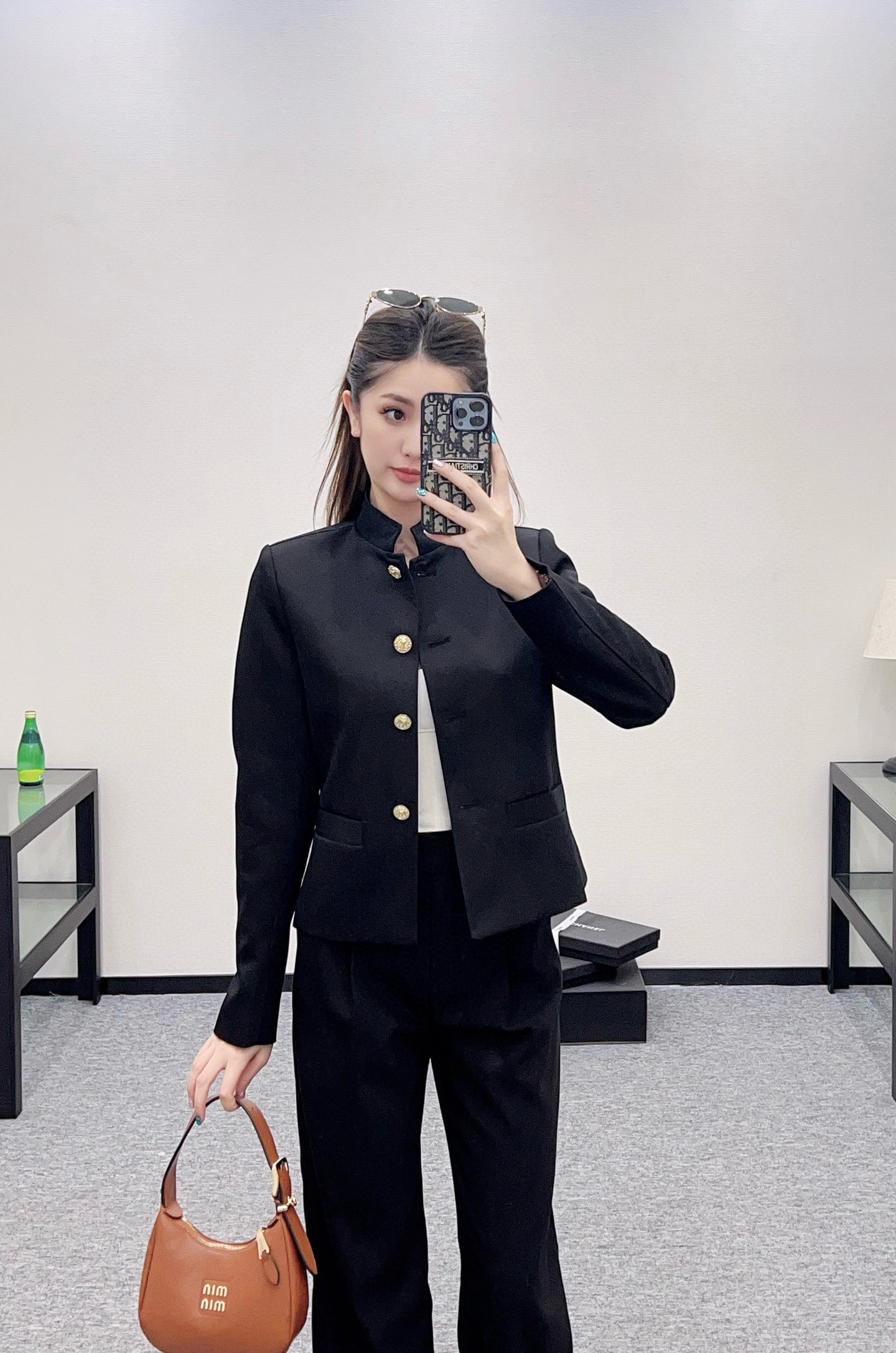 Louis Vuitton Women's Black Wool Suit Set Slim Fit Formal Occasion 3 i1756652533726 680 0 2