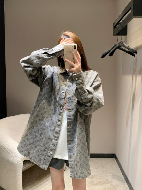 Louis Vuitton 25FW Early Autumn Jacquard Long Sleeve Denim Shirt Jacket 1 Louis Vuitton 25FW Early Autumn Jacquard Long Sleeve Denim Shirt Jacket