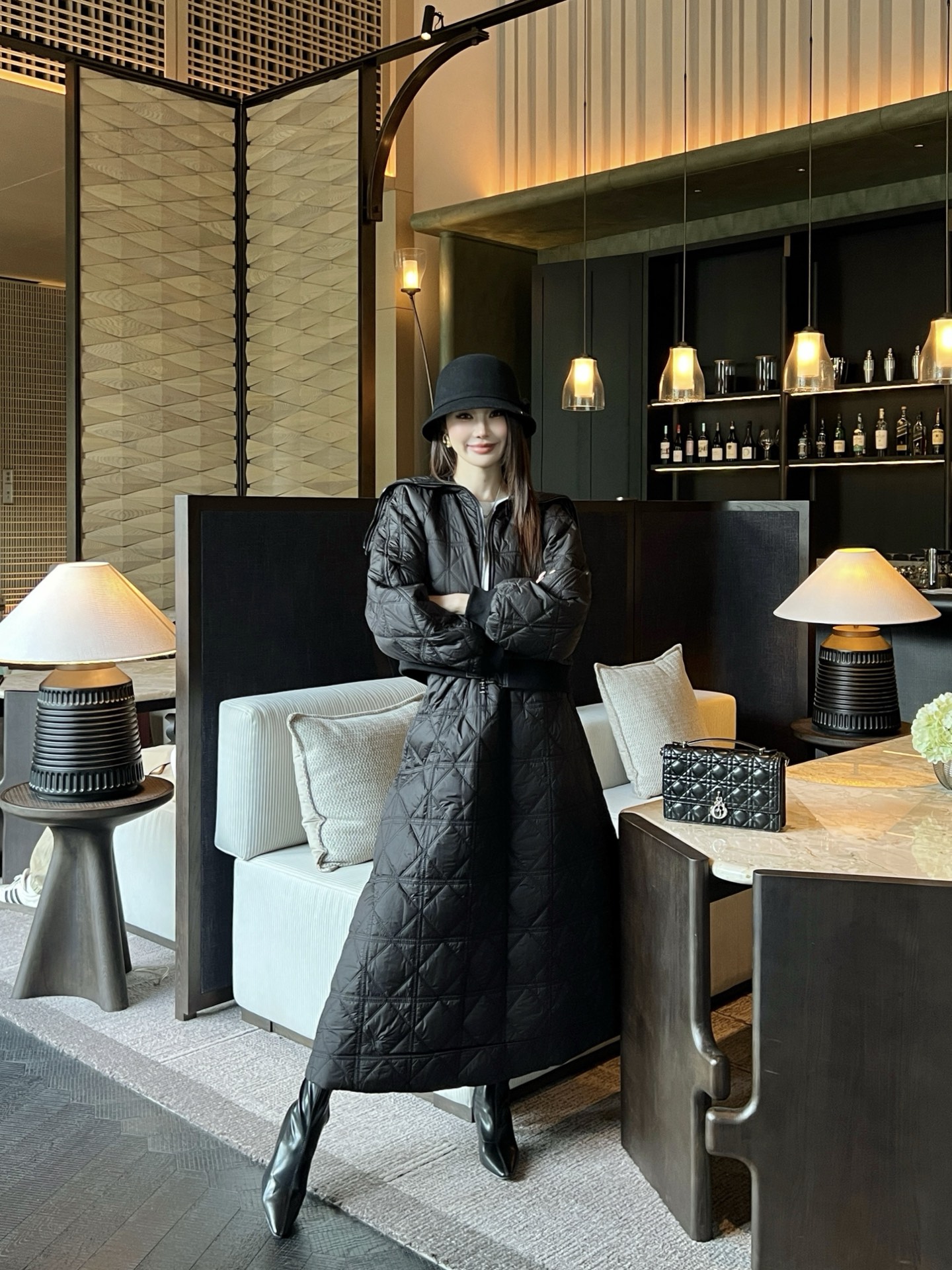 DIO Black Quilted Cotton Jacket and Skirt Set - 2025 Spring Collection 7 i1757690894167 3555 0 6