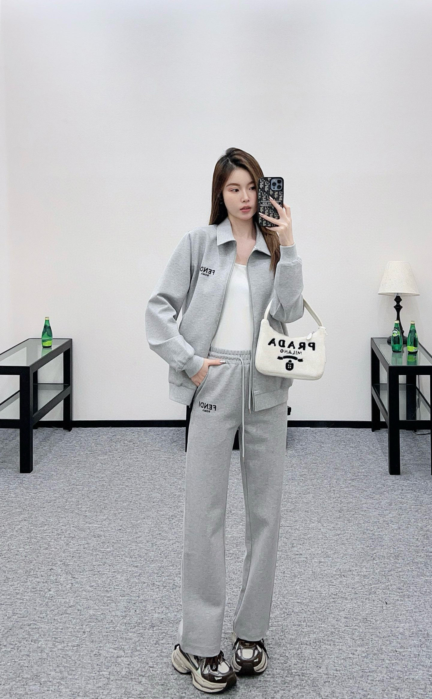 Fendi 2025FW Double-Sided Jacket Set - Slim Fit, Elegant Fashion 5 i1758035480841 6024 0 4