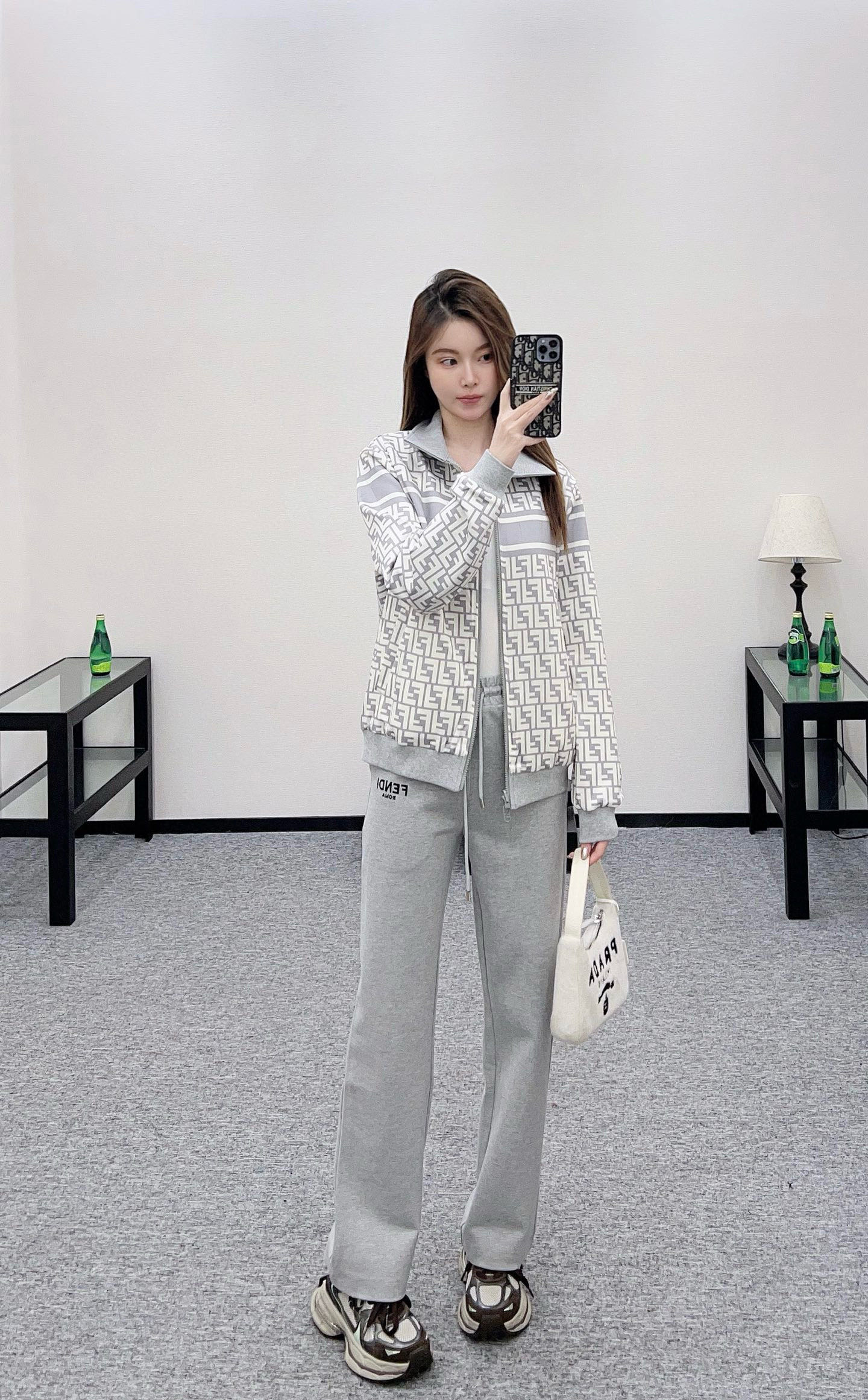 Fendi 2025FW Double-Sided Jacket Set - Slim Fit, Elegant Fashion 3 i1758035482455 9631 0 2
