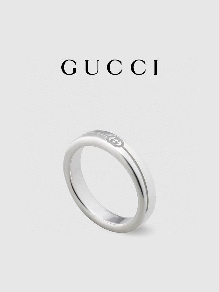 NO:105274,[New style] GUCCI Gucci Twill Interlocking Double G Narrow Edition Ring 4 M Size 6-11, Elements, Gucci, Gucci, Ring19860909[新款]GUCCI古驰斜纹互扣式双G窄版戒指4 M尺寸6-11,饰品精品,gucci,gucci,ring,Jewelry