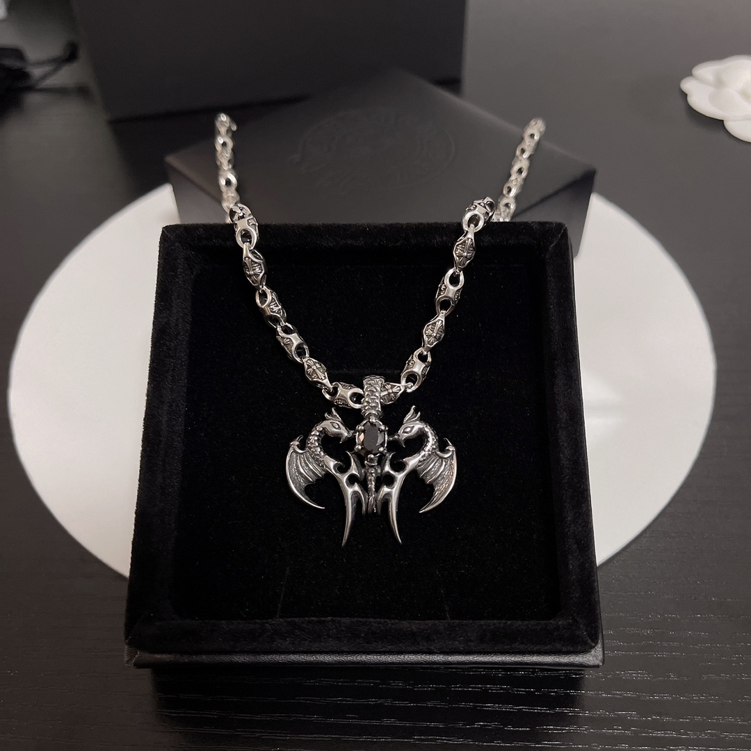 NO:922419,So handsome, the latest Chrome Hearts. No explosions, no hair. Factory direct sales. Original one-to-one reproduction. Chrome Hearts retro necklace, fine jewelry, chrome hearts, necklace.19860909太帅爆了最新款克罗心 不爆不发 厂家直销 原版一比一复刻 克罗心复古项链,饰品精品,chrome hearts,necklace,Jewelry