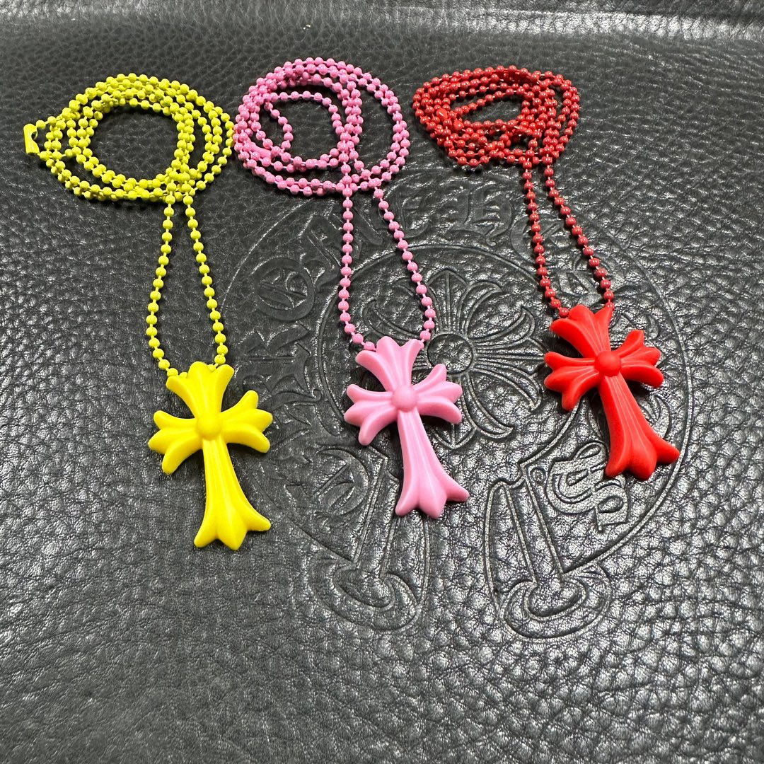 NO:106523,New Croxin 20th Anniversary New Colorful Trendy Resin Cross Necklace Qing*shan Limited Retro Hip Hop, Jewelry Boutique, Chrome Hearts, Necklace19860909新款克罗心20周年新款炫彩潮流树脂十字架项链青*山限定复古嘻哈,饰品精品,chrome hearts,necklace,Jewelry
