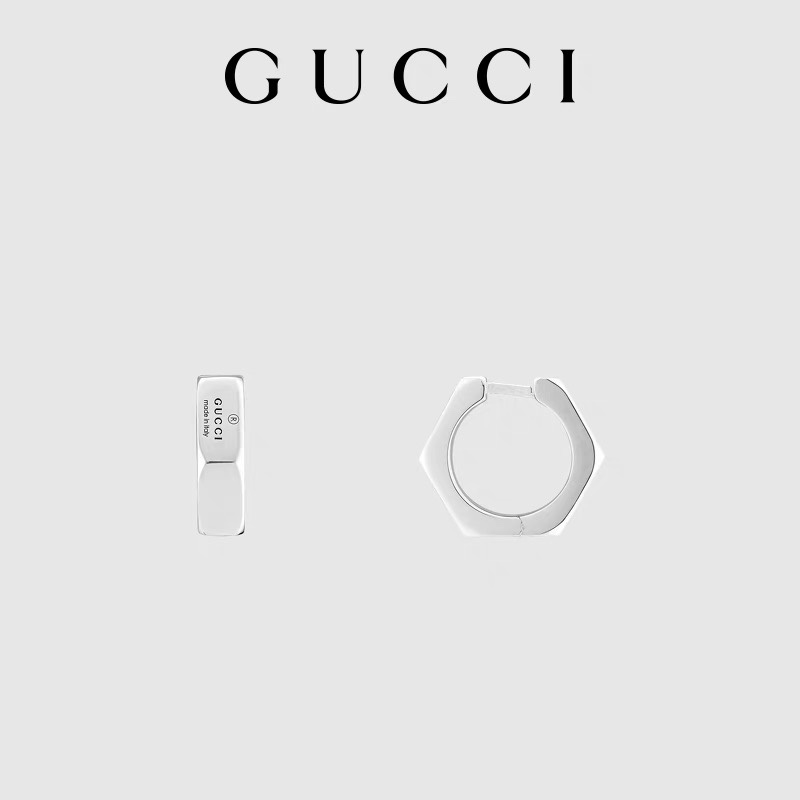 最新款式GUCCI古驰商标刻花耳环 5