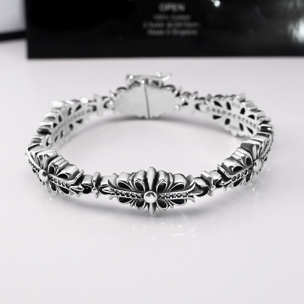 NO:381354,Cro new multi-element cross anchor retro Thai silver bracelet trendy men and women simple bracelet, jewelry boutique, chrome hearts, bracelet19860909克罗新款多元素十字架船锚复古泰银手链潮人男女简约手链,饰品精品,chrome hearts,bracelet,Jewelry