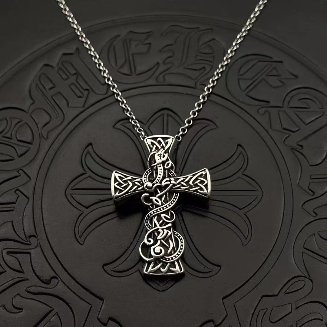 NO:111503,CH trendy brand Croatian rare style Celtic dragon pendant ancient home necklace vine hip-hop retro men and women sweater chain, jewelry boutique, chrome hearts, gucci, sweaters, necklace19860909CH潮牌克罗伈稀有款凯尔特龙吊坠古家项链藤蔓嘻哈复古男女毛衣链,饰品精品,chrome hearts,gucci,sweaters,necklace,Jewelry