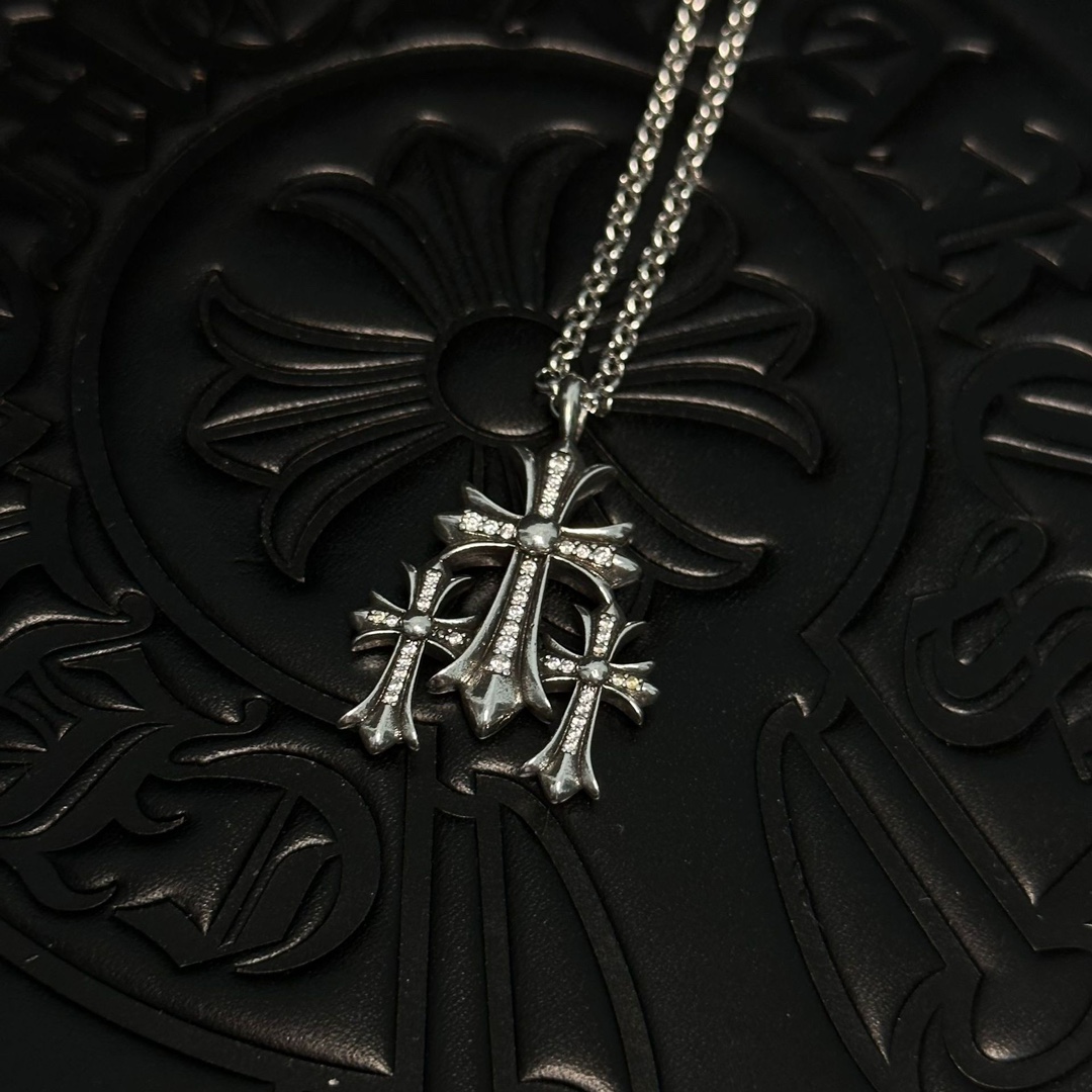 NO:106524,ch Croxin Cross Shield Trendy Brand Hip Hop Men and Women's Clarbone Chain Personalized Pendant Thai Silver Necklace, Jewelry Boutique, Necklace19860909ch剋罗心十字架盾牌潮牌嘻哈男女款锁骨链个性吊坠泰银项链,饰品精品,necklace,Jewelry
