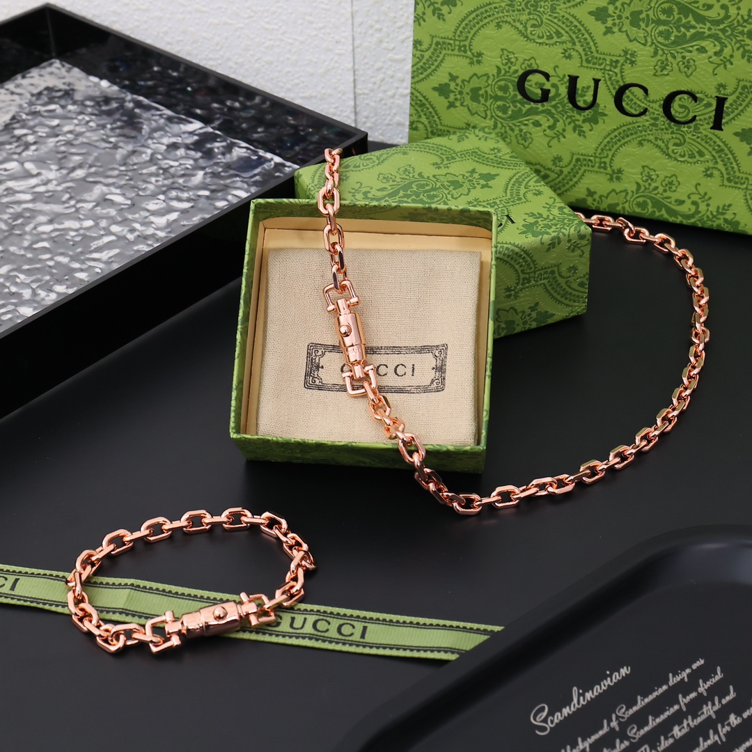 NO:104837,135 necklace bracelet GUCCI Gucci Jackie 1961 series rose necklace bracelet, jewelry boutique, gucci, gucci, necklace, bracelet19860909135项链手链GUCCI古驰Jackie 1961系列玫瑰色项链手链,饰品精品,gucci,gucci,necklace,bracelet,Jewelry