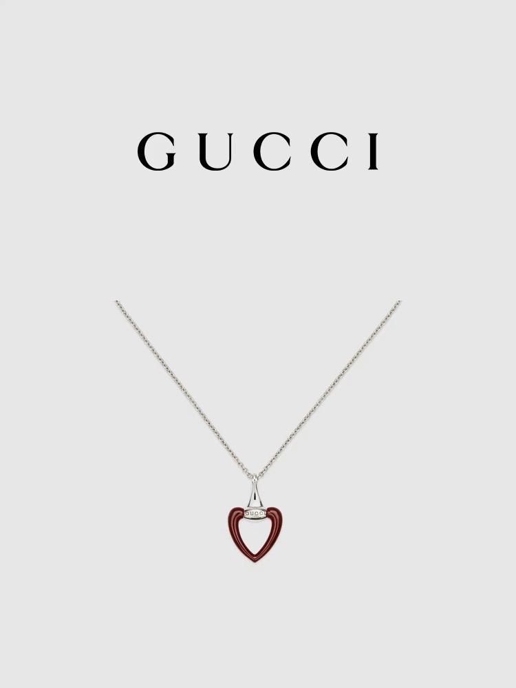 NO:109586,GUCCI Gucci Heart Series Pendant Necklace [Encore Red], jewelry boutique, gucci, gucci, necklace19860909GUCCI古驰Gucci Heart系列吊坠项链[安可拉红],饰品精品,gucci,gucci,necklace,Jewelry