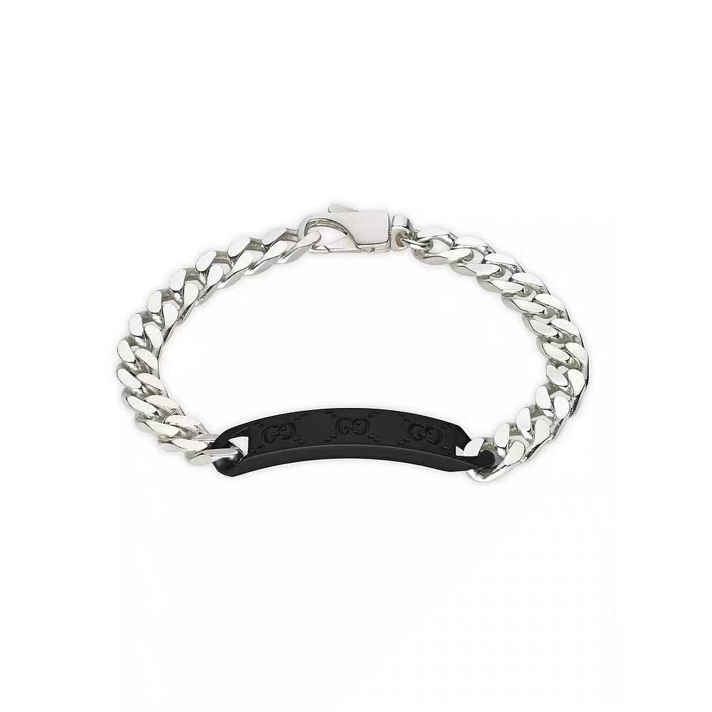 NO:104824,85 Necklace Bracelet 85GUCCI Gucci Trademark Series Black Gold Chandelier Silver Bracelet Necklace, Jewelry Boutique, Gucci, Gucci, Necklace, Bracelet1986090985项链手链85GUCCI 古驰 商标系列黑金吊饰银手链 项链,饰品精品,gucci,gucci,necklace,bracelet,Jewelry