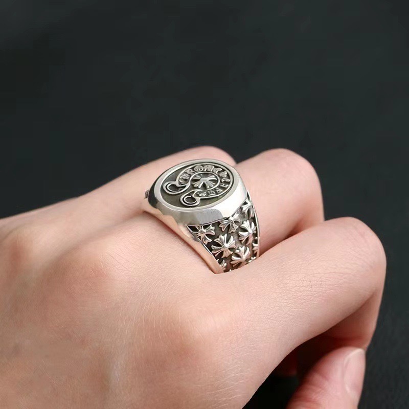 NO:106535,European and American fashion brand Croatian Punk Style Thai Silver Alloy Ring Ring Index Finger Ring Personality Trends Logo Cross, Jewelry Boutique, Chrome Hearts, Ring19860909欧美潮牌克罗伈朋克风泰银合金戒指指环食指戒个性潮LOGO十字架,饰品精品,chrome hearts,ring,Jewelry