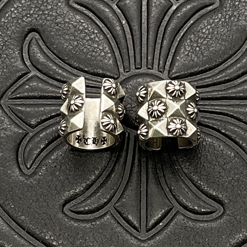 NO:705118,CH trendy brand Crowe ear clips for men and women, Thai silver retro old hip-hop punk ear cuff ins wholesale, jewelry boutique, chrome hearts19860909CH潮牌克罗伈耳夹男女同款泰银复古做旧嘻哈朋克耳骨夹ins批发,饰品精品,chrome hearts,Jewelry