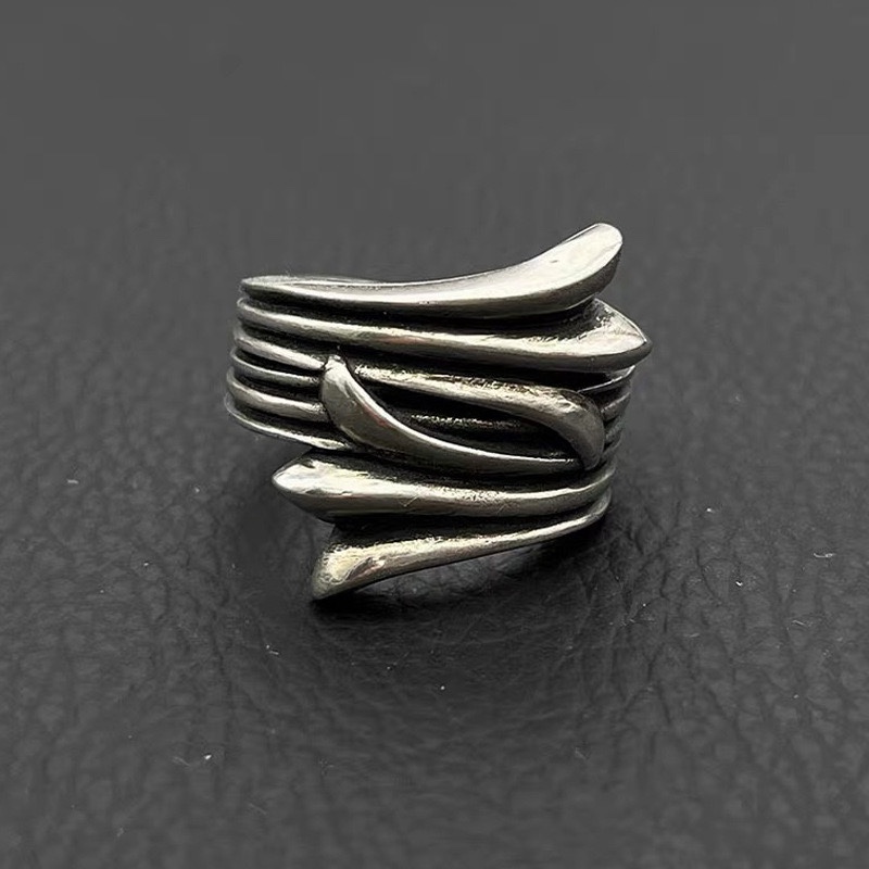 NO:603369,CH Crowe iris flower ring for men and women couple rings distressed retro personalized punk index finger ring wholesale size 6-11, jewelry boutique, chrome hearts, ring19860909CH克罗伈鸢尾花戒指男女情侣对戒做旧复古个性朋克食指戒批发 尺寸6-11,饰品精品,chrome hearts,ring,Jewelry