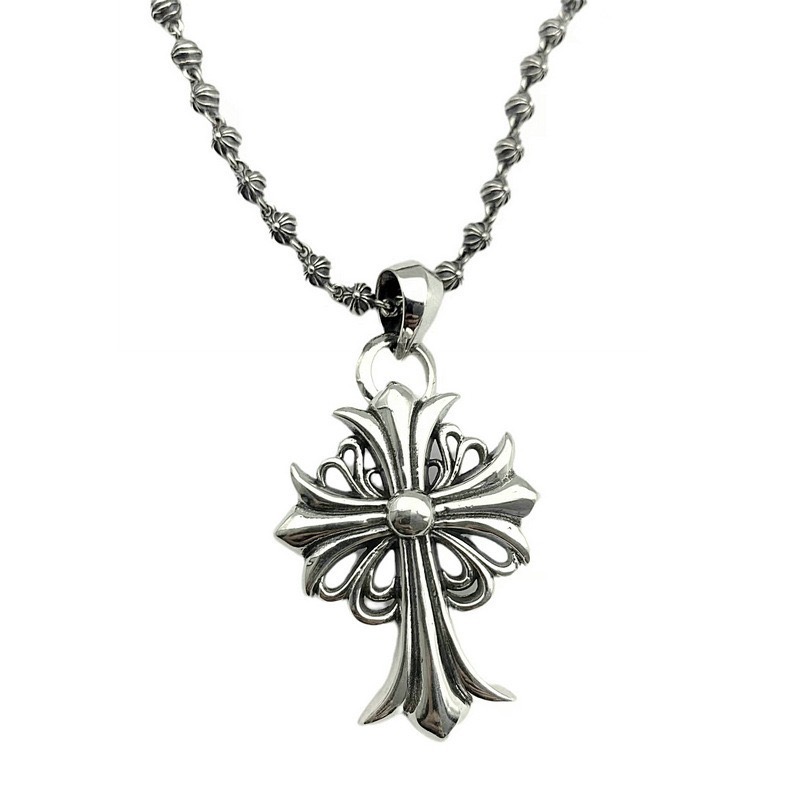 潮轩クロスデザインの復古朋克十字架大宝剣船錨ロックボーンチェーンネックレス