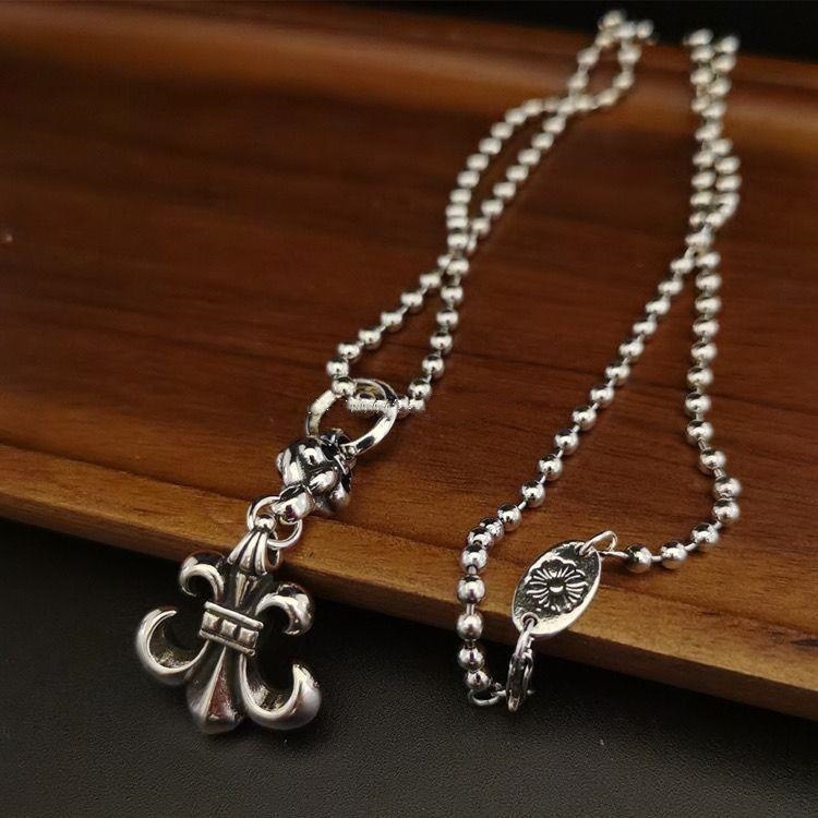 NO:112311,Chaoxuan Crow Heart Cross Craft Scout Flower Necklace Hip Hop Rock High-end versatile retro temperament accessories, jewelry boutique, chrome hearts, necklace19860909潮轩克罗心十字架工艺童军花项链嘻哈摇滚高级百搭复古气质配饰,饰品精品,chrome hearts,necklace,Jewelry