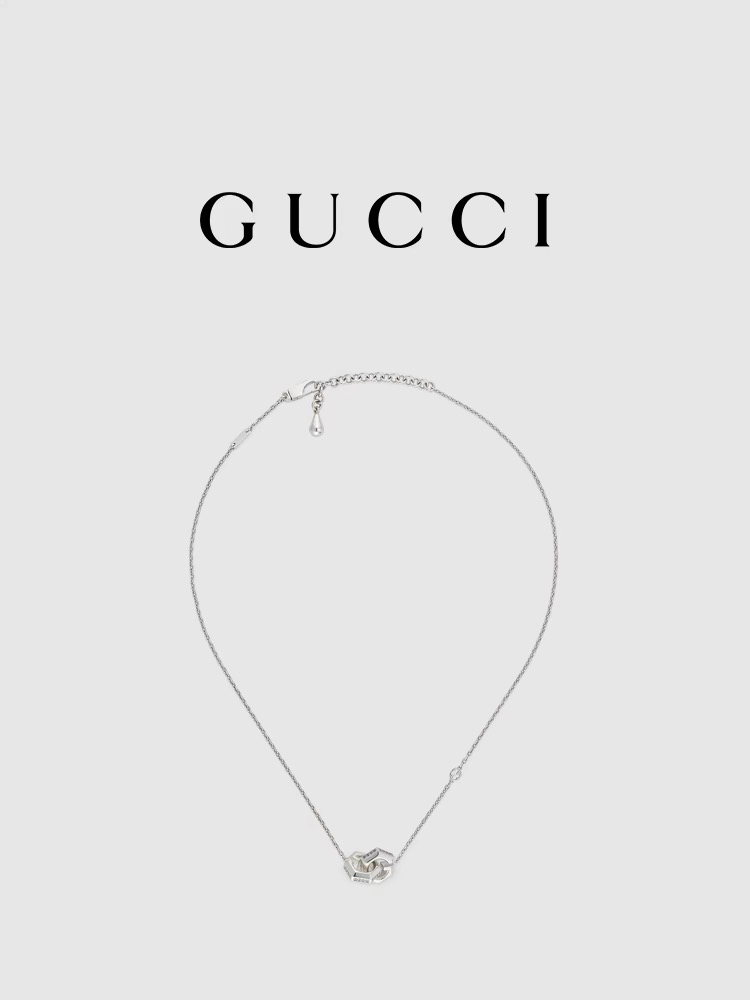 NO:112781,[Gift] GUCCI Gucci Geometric G-chain Necklace, Jewelry Boutique, Gucci, Gucci, Necklace19860909[礼物]GUCCI古驰饰氧化锆几何G链式项链,饰品精品,gucci,gucci,necklace,Jewelry