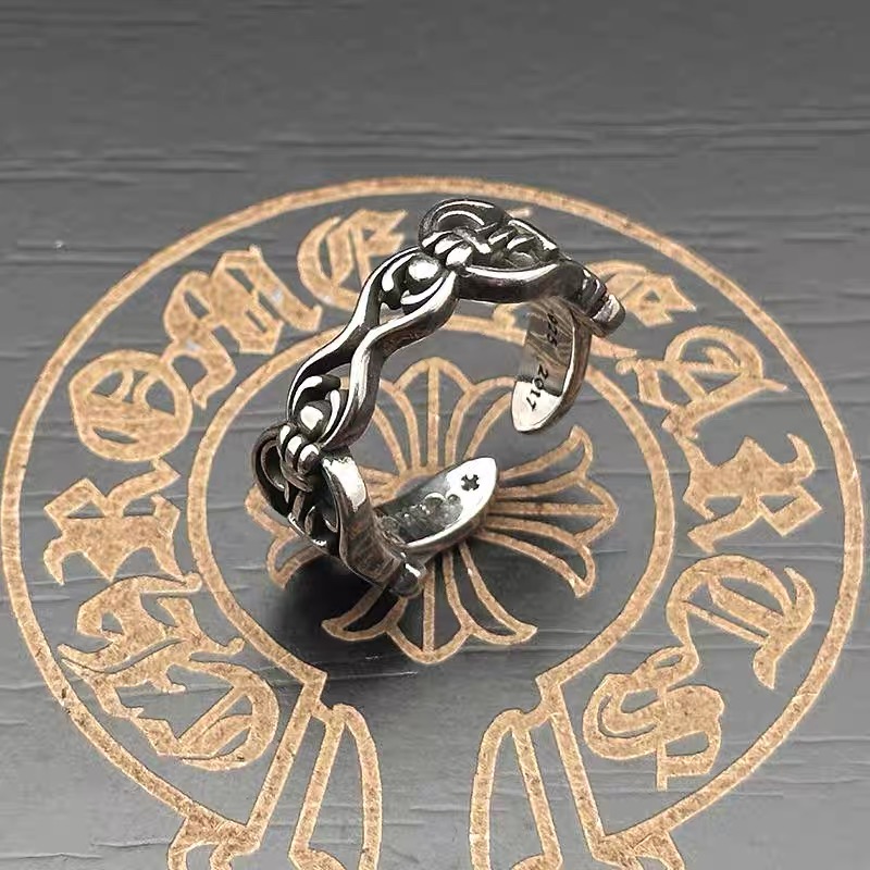 NO:105294,Retro sword ring for men and women making old Croxin style double sword opening niche trendy hip-hop couple ring, jewelry boutique, chrome hearts, ring19860909复古宝剑戒指男女做旧克罗心风格双宝剑开口小众潮酷嘻哈情侣对戒,饰品精品,chrome hearts,ring,Jewelry