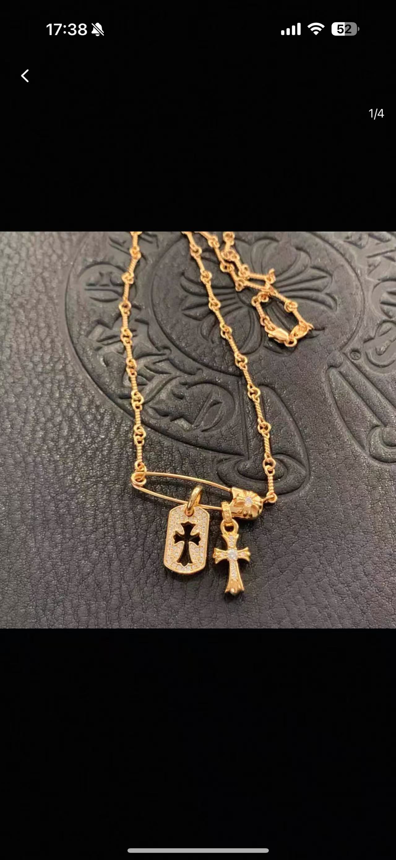 NO:108344,Chrome Hearts/25-year new retro cross pin pendant necklace clavicle chain men and women, jewelry boutique, chrome hearts, chrome hearts, necklace19860909Chrome Hearts/克罗心25年新款复古十字架别针吊坠项链锁骨链男女,饰品精品,chrome hearts,chrome hearts,necklace,Jewelry