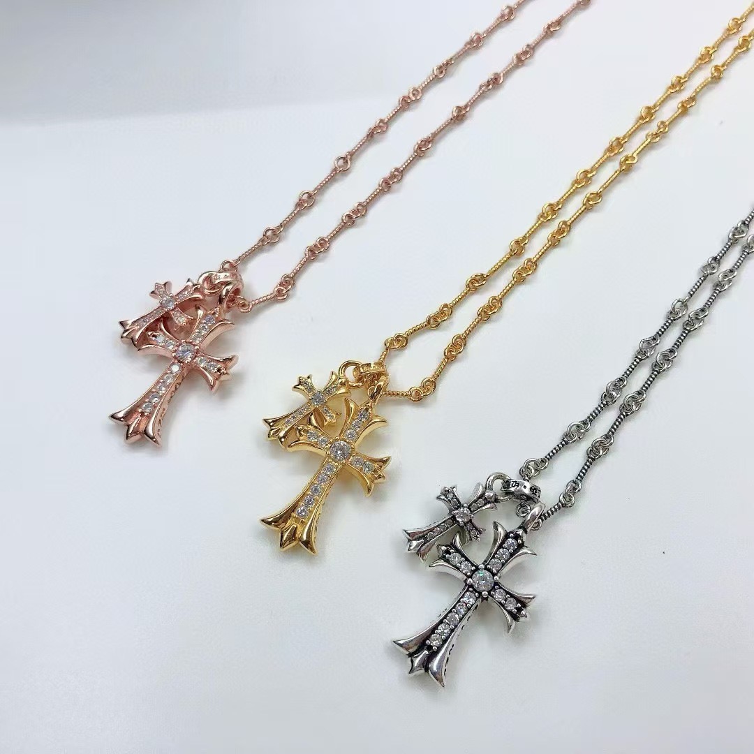 NO:112428,Junyue same style double cross necklace pendant punk style couple necklace trendy jewelry manufacturer wholesale, jewelry boutique, necklace19860909君月同款双十字架项链吊坠朋克风男女情侣项链潮人饰品厂家批发,饰品精品,necklace,Jewelry