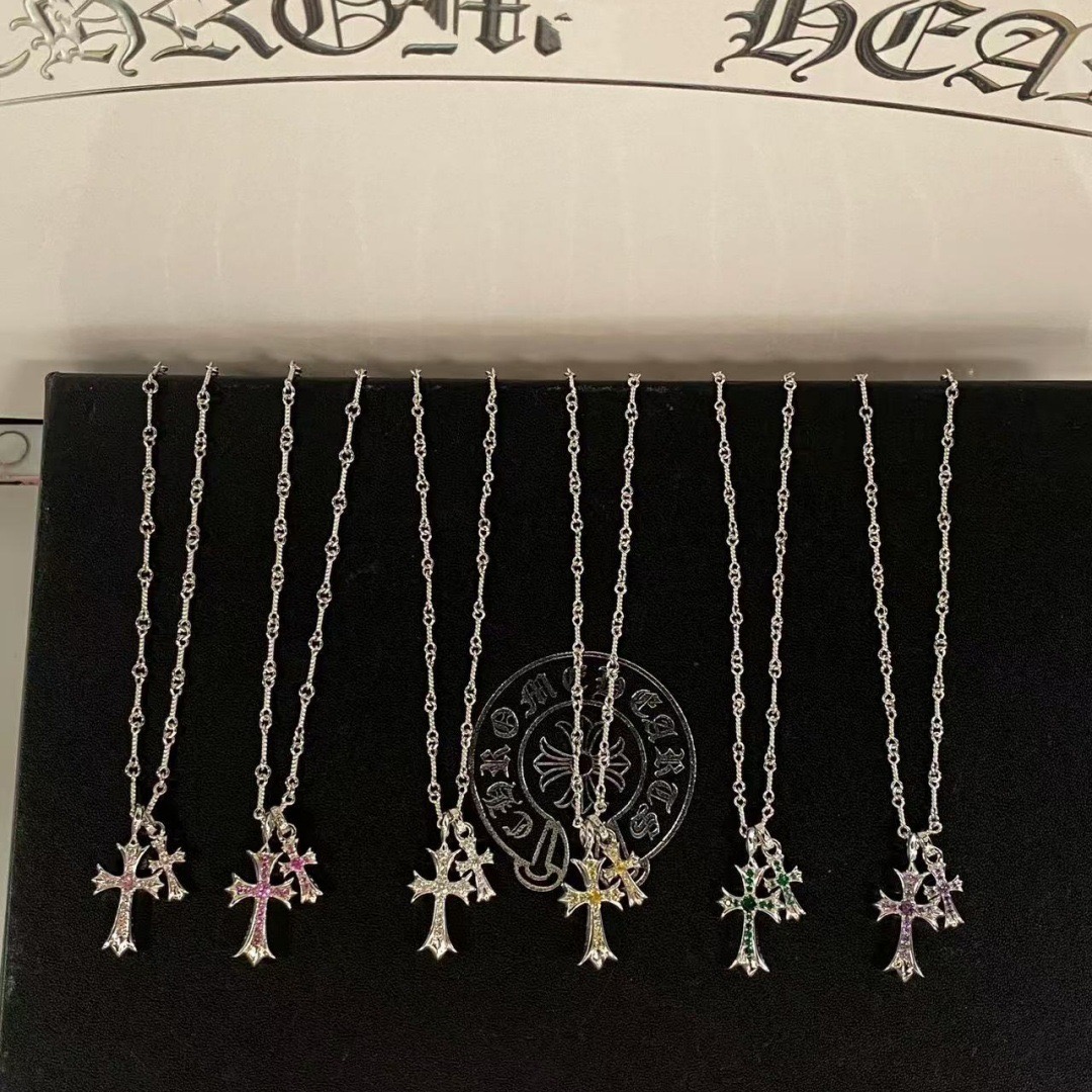 NO:113214,Croat cross necklace male and female punk retro autumn and winter pendant European and American couple birthday gifts, jewelry boutiques, chrome hearts, necklace19860909克罗伈十字架项链男女朋克复古秋冬吊坠欧美情侣生日礼物,饰品精品,chrome hearts,necklace,Jewelry