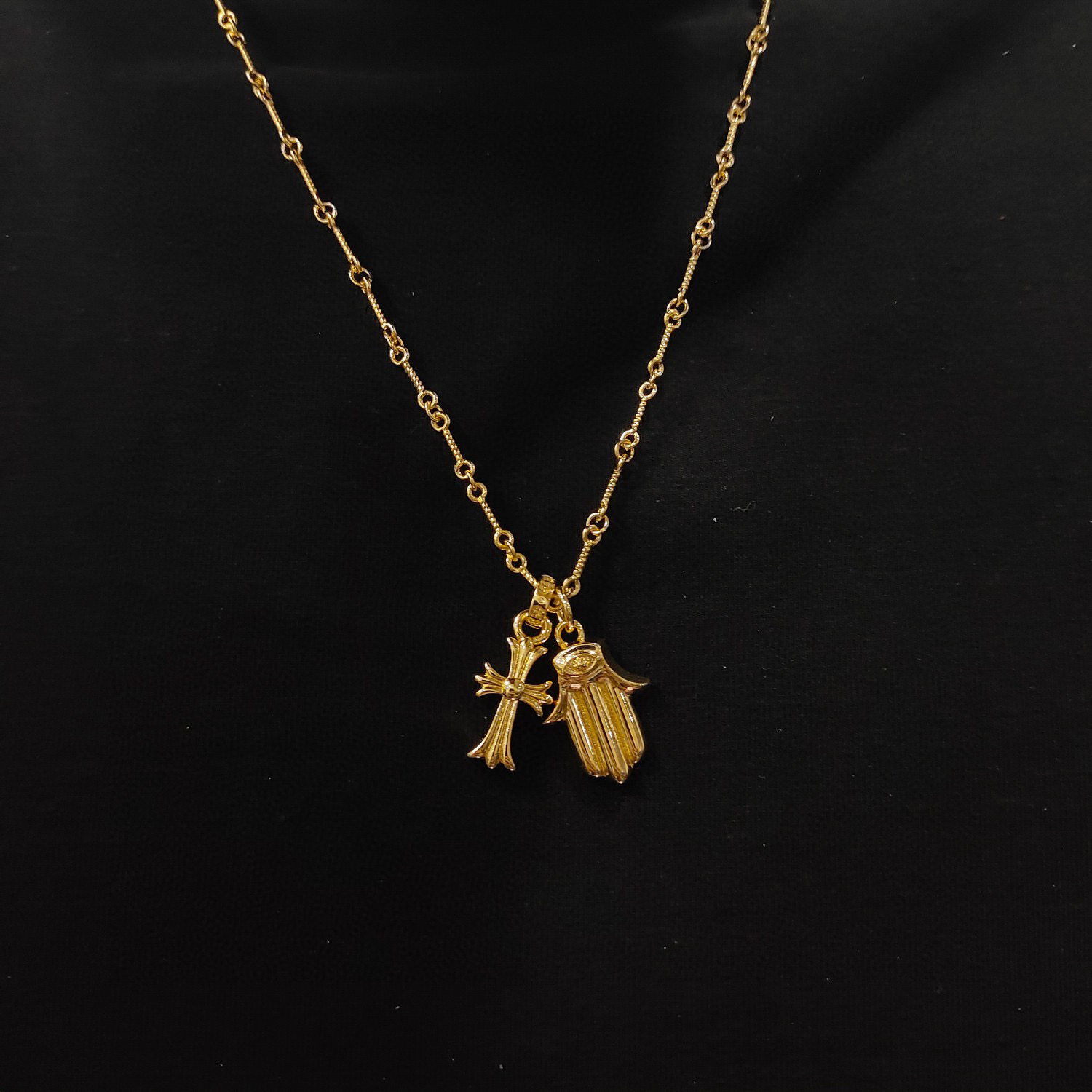 NO:113719,Crosin palm cross necklace, jewelry boutique, chrome hearts, necklace19860909克罗心手掌十字架项链,饰品精品,chrome hearts,necklace,Jewelry