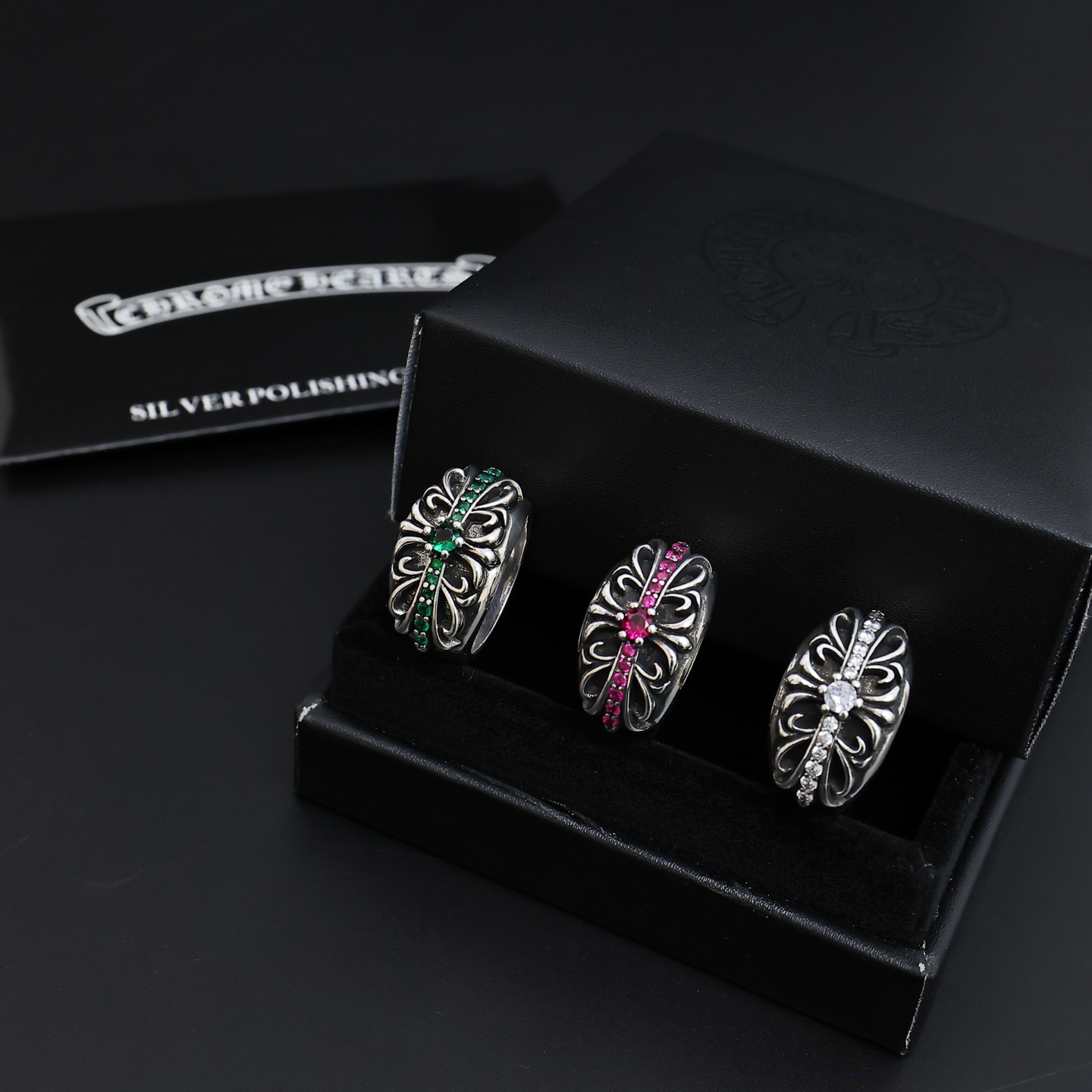 NO:381340,Too handsome and exciting the latest model Croxin, no explosion, factory direct sales, original one-to-one reproduction, size 6-11, jewelry boutique, chrome hearts19860909太帅爆了最新款克罗心 不爆不发 厂家直销 原版一比一复刻 尺寸6-11,饰品精品,chrome hearts,Jewelry