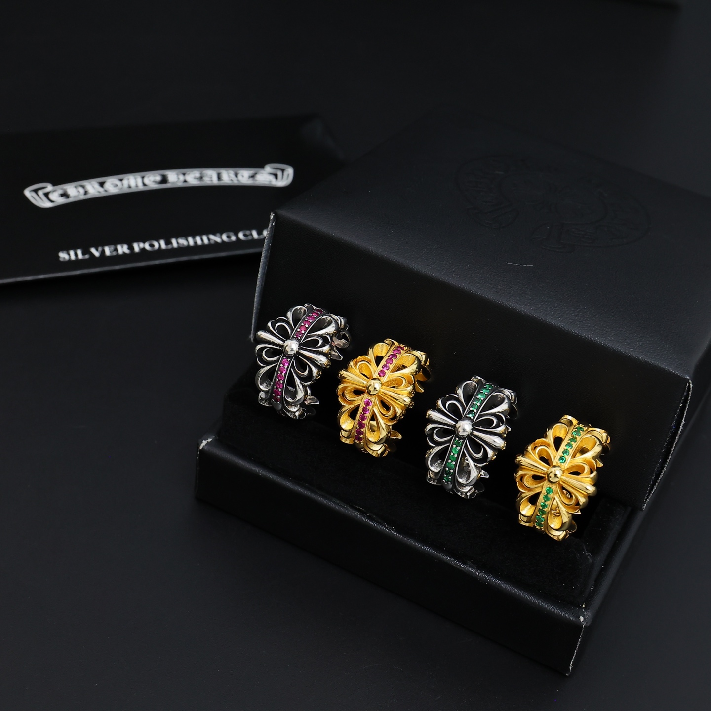 NO:381338,Too handsome and exciting the latest model Croxin, no explosion, factory direct sales, original one-to-one reproduction, opening ring, jewelry boutique, chrome hearts, ring19860909太帅爆了最新款克罗心 不爆不发 厂家直销 原版一比一复刻 开口戒指,饰品精品,chrome hearts,ring,Jewelry