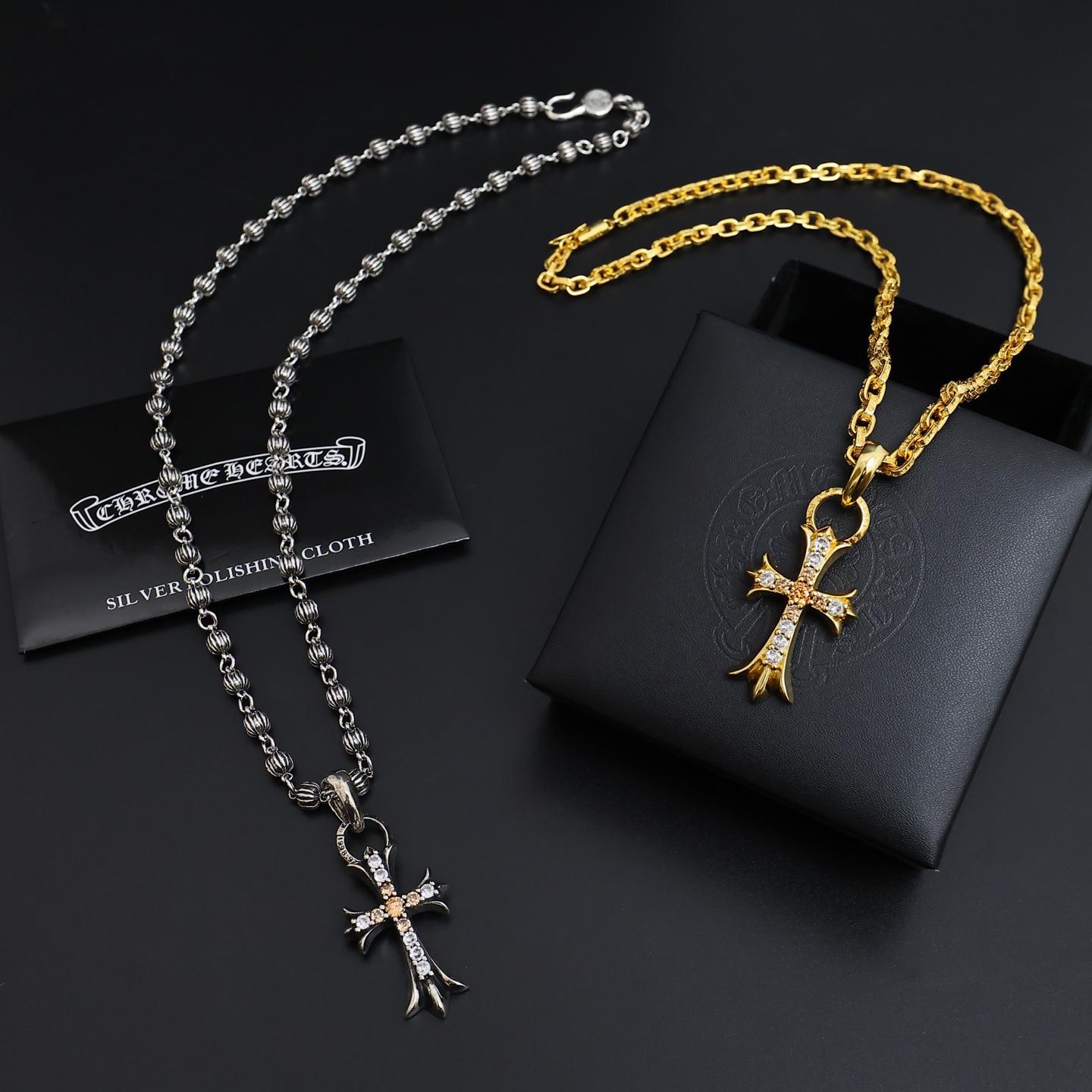 NO:381584,Too handsome and exciting the latest model Croxin, no explosion, factory direct sales, original one-to-one reproduction, Croxin necklace, jewelry boutique, chrome hearts, necklace19860909太帅爆了最新款克罗心 不爆不发 厂家直销 原版一比一复刻 克罗心项链,饰品精品,chrome hearts,necklace,Jewelry