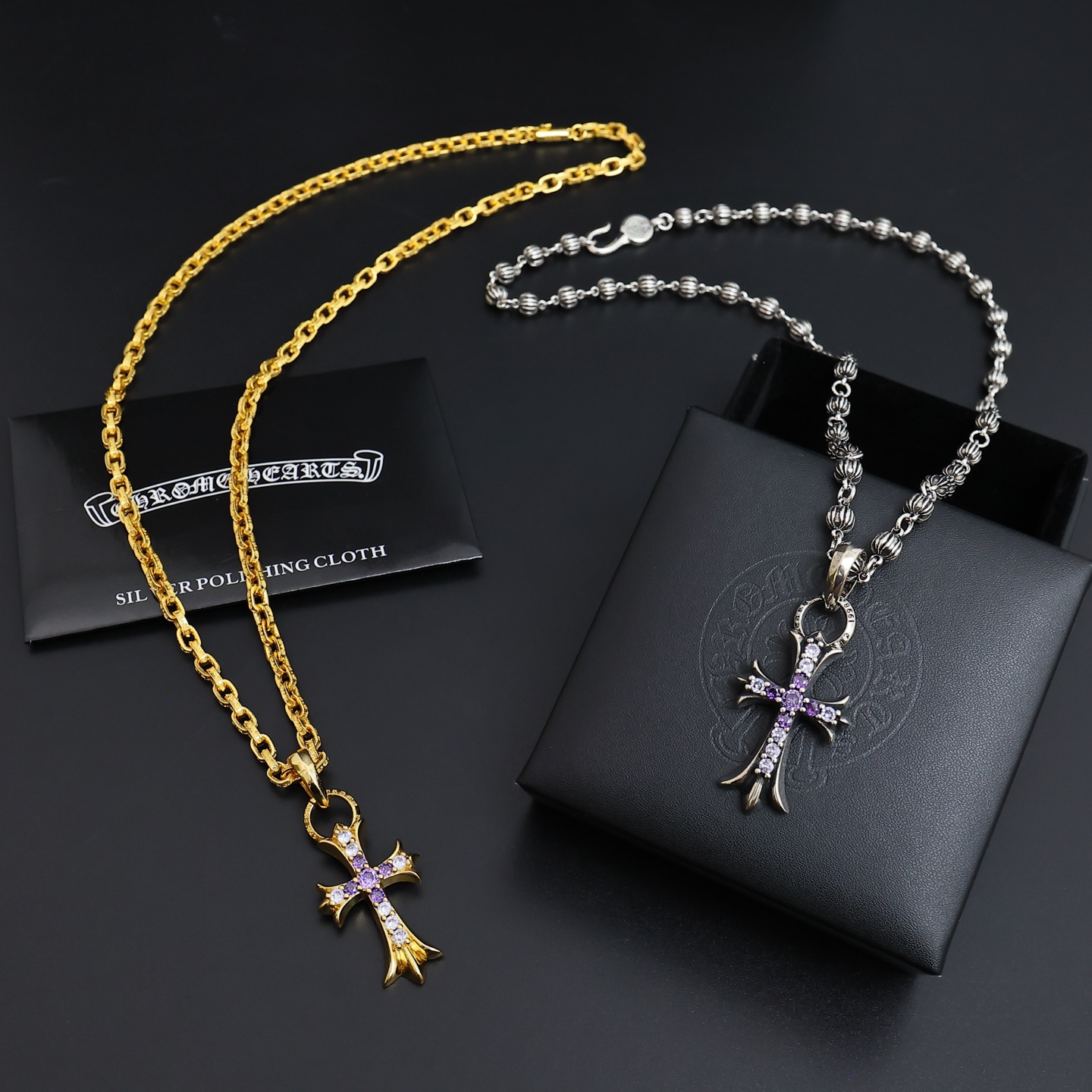 NO:381586,Too handsome and exciting the latest model Croxin, no explosion, factory direct sales, original one-to-one reproduction, Croxin necklace, jewelry boutique, chrome hearts, necklace19860909太帅爆了最新款克罗心 不爆不发 厂家直销 原版一比一复刻 克罗心项链,饰品精品,chrome hearts,necklace,Jewelry