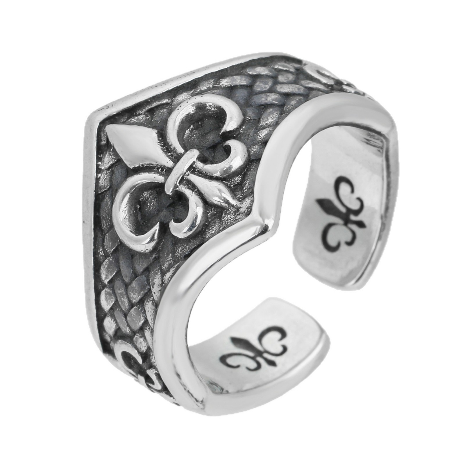 325 taels of silver retrospect for old cross-crust art, American style, hip-hop opening rings