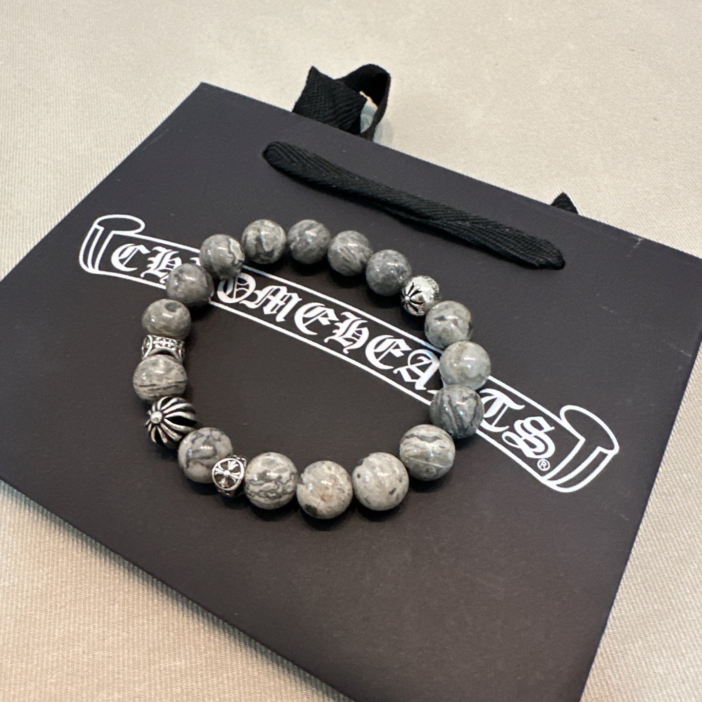 NO:380134,Croxin Manufacturer direct sales price Original one-to-one reproduction, same style for men and women Croxin natural bracelet, jewelry boutique, chrome hearts, bracelet19860909克罗心 厂家直销价 原版一比一复刻 男女同款 克罗心天然手链,饰品精品,chrome hearts,bracelet,Jewelry