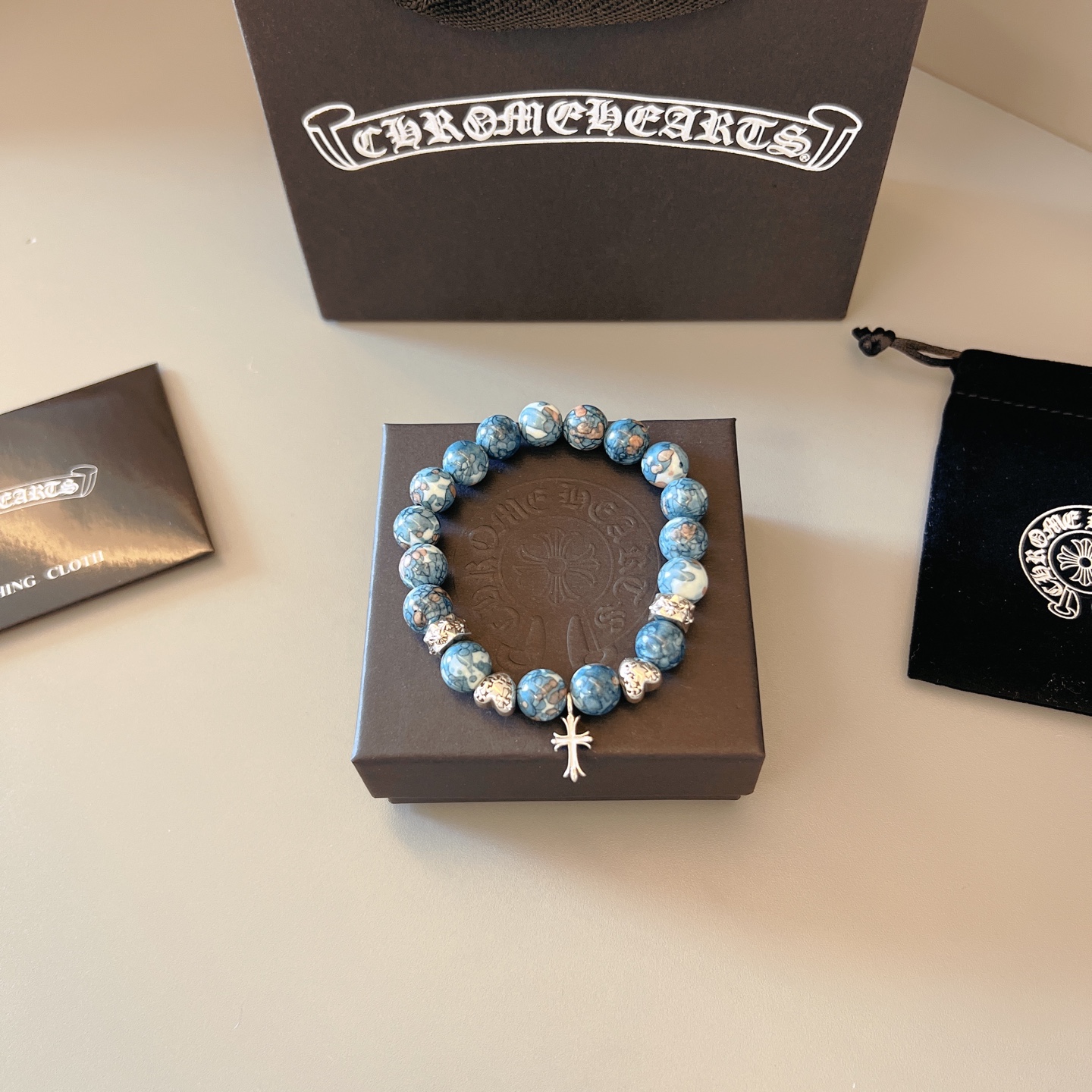 NO:382451,Too handsome and exciting the latest model Croxin, no explosion, factory direct sales, original one-to-one reproduction, Croxin retro bracelet, jewelry boutique, chrome hearts19860909太帅爆了最新款克罗心 不爆不发 厂家直销 原版一比一复刻 克罗心复古手串,饰品精品,chrome hearts,Jewelry