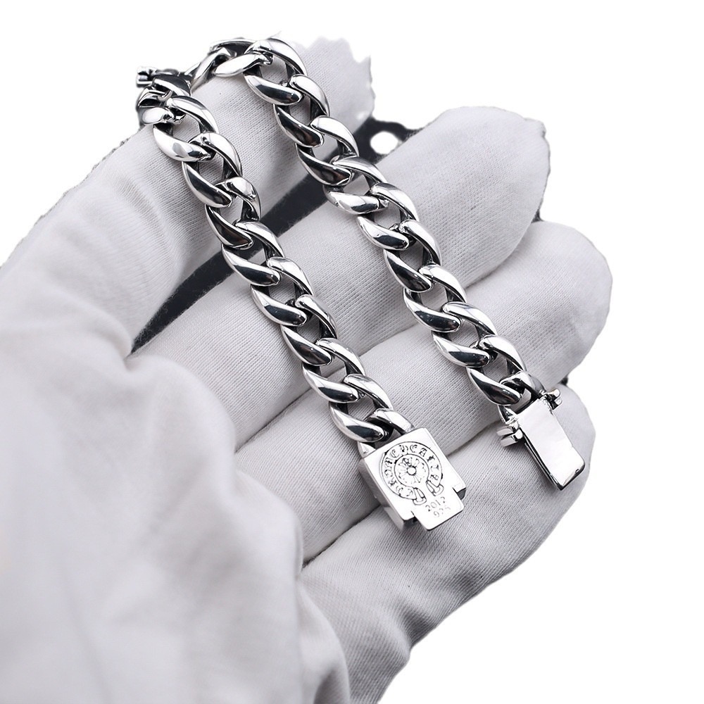Chrome Hearts 潮轩克罗心新款十字架古巴手链个性霸气男士款 欧美手链配饰