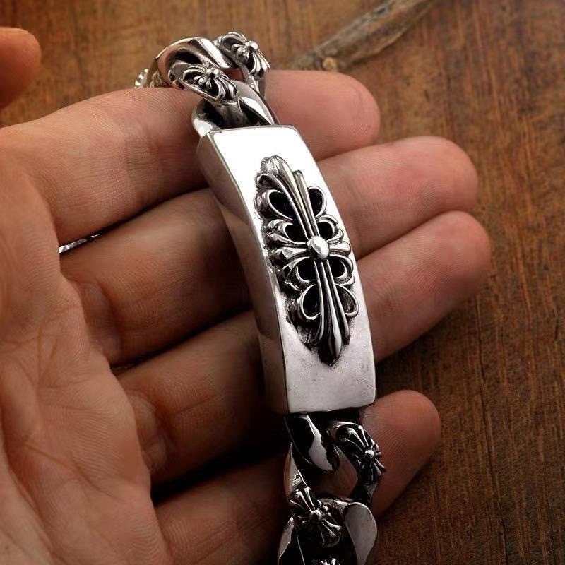 Chrome Hearts 潮轩克罗心新款霸气 嘻哈十字架手链男款欧美 手链配饰