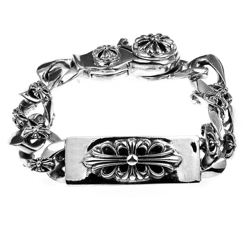Chrome Hearts 潮轩克罗心新款霸气 嘻哈十字架手链男款欧美 手链配饰