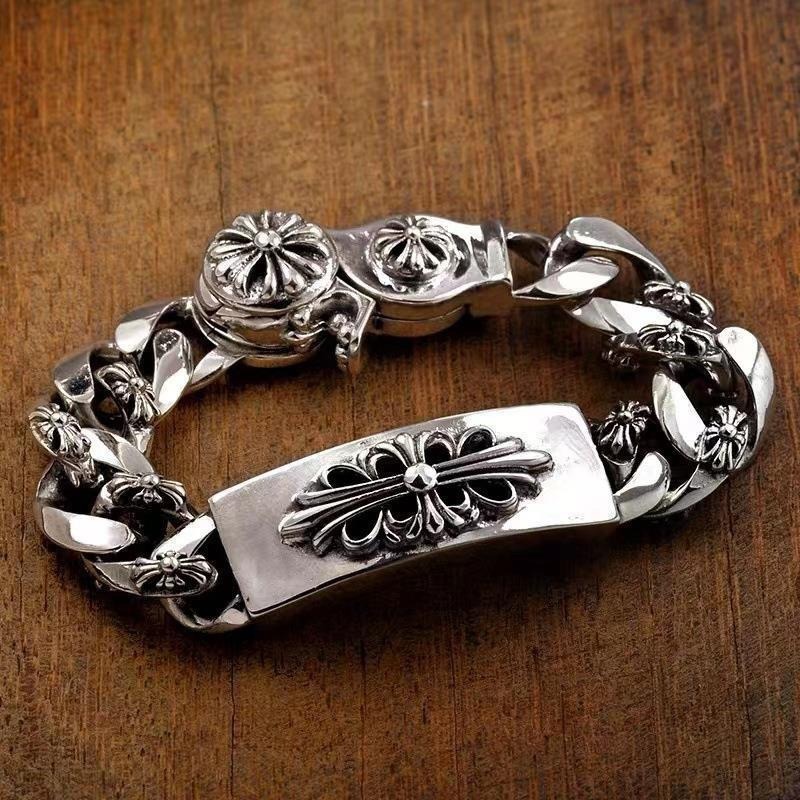 Chrome Hearts 潮轩克罗心新款霸气 嘻哈十字架手链男款欧美 手链配饰