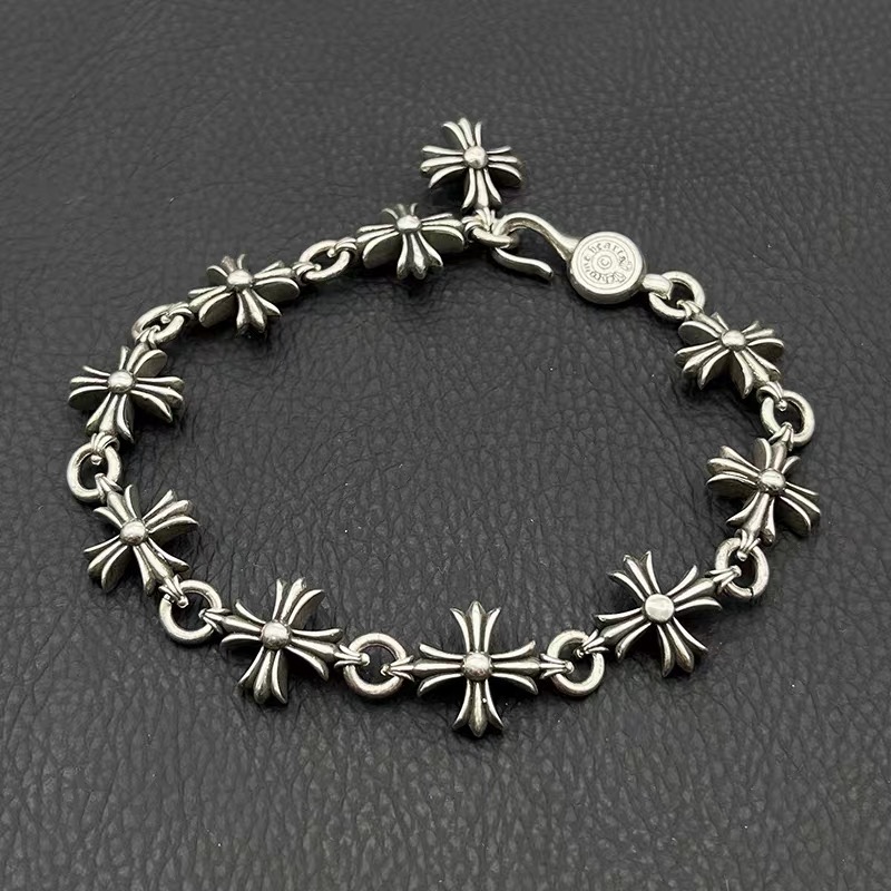 NO:583353,Decorated with Qianxi vintage cross flower bracelet, hip-hop personalized cross, classic style, trendy brand, men's domineering and high-end sense, boutique jewelry, bracelet19860909饰仟禧复古十字花手链嘻哈个性十字架经典款潮牌男士霸气高级感,饰品精品,bracelet,Jewelry