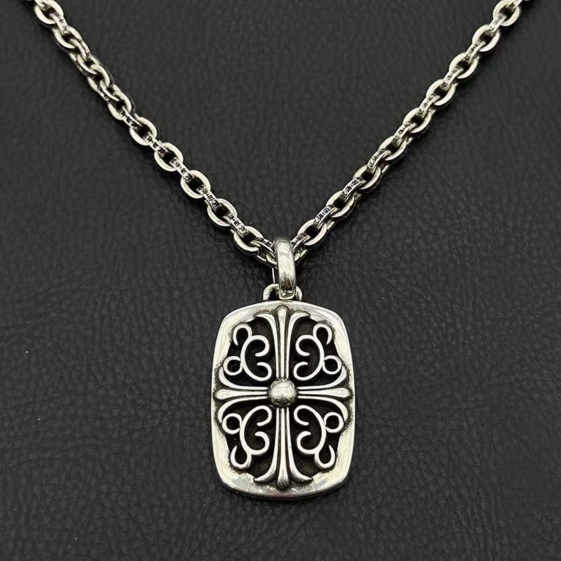 NO:575702,Decorated with Qianxi's high-end vine cross flower tag necklace for men and women, hip-hop personality trend and versatile guardian pendant, jewelry boutique, necklace19860909饰仟禧高级感藤蔓十字花吊牌项链男女嘻哈个性潮流百搭守护者吊坠,饰品精品,necklace,Jewelry