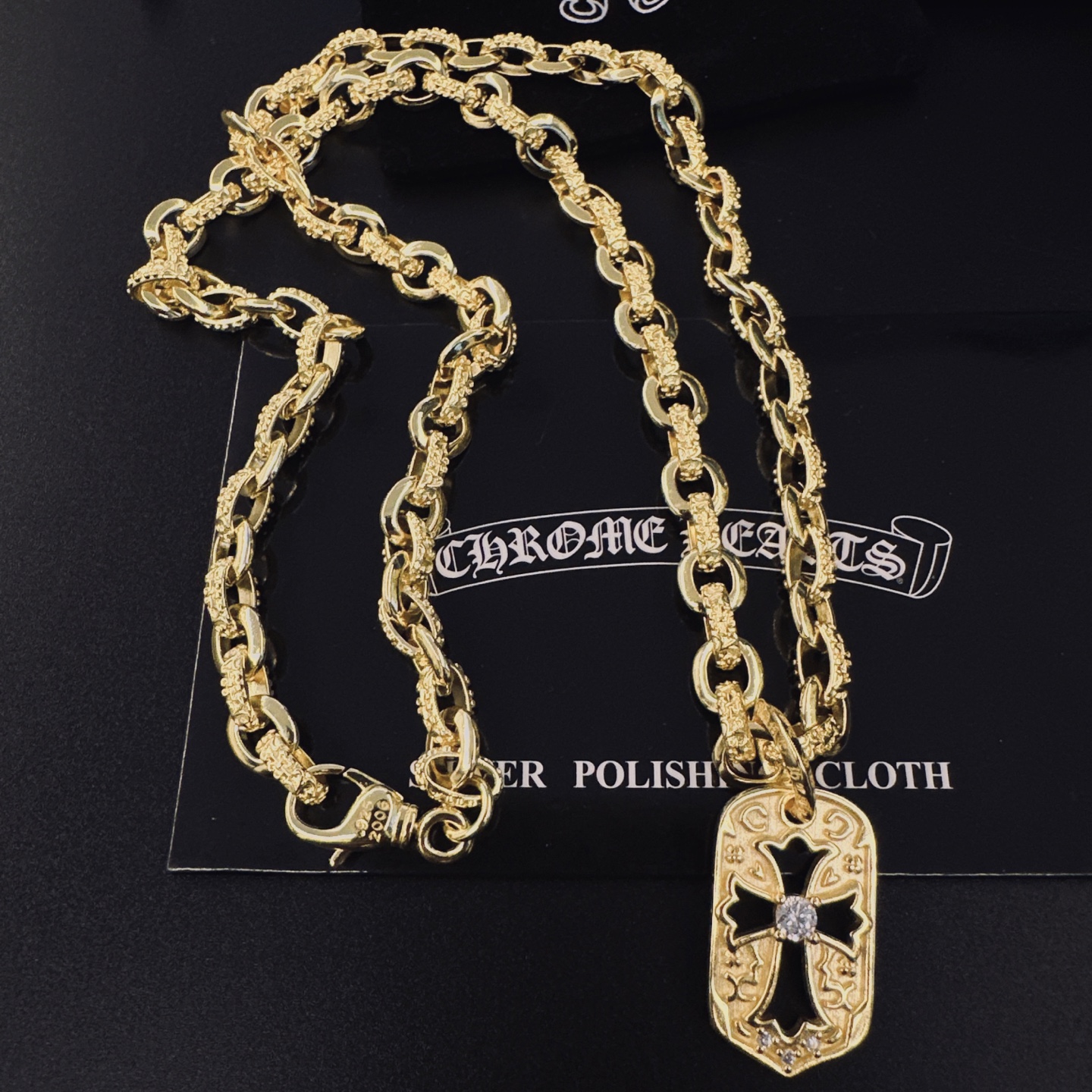 🆕 。［新品上架］𝐂𝐡𝐫𝐨𝐦𝐞 𝐡𝐞𝐚𝐫𝐭𝐬 克罗心项链，帅爆了最新款克罗心项链 ⚜️造型不同的花纹设计