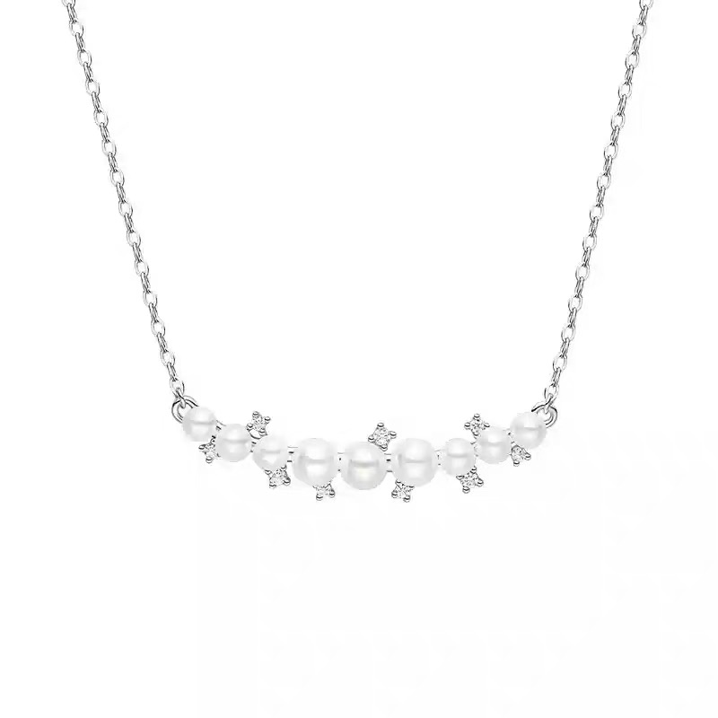 NO:665067,V gold material hefang white moonlight clavicle chain light luxury elegant female hefang bright nebula bubble sugar cube necklace, jewelry boutique, necklace19860909V金材质何方白月光锁骨链轻奢优雅女hefang璀璨星云气泡方糖项链,饰品精品,necklace,Jewelry